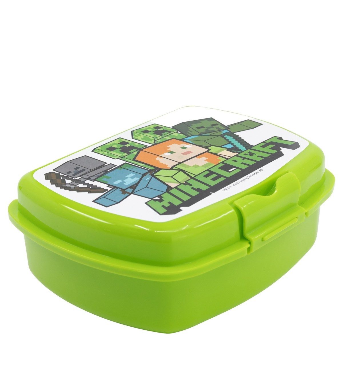 Stor Lunchbox Minecraft Kinder Brotbox Brotdose Frühstücksdose Brotbüchse grün, Kunststoff