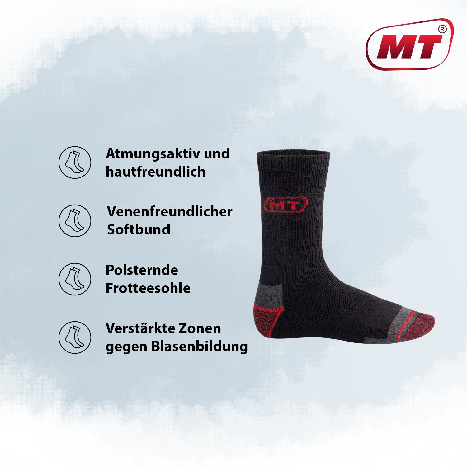 MT Arbeitssocken Herren Arbeits-/Freizeitsocken (6/12 Paar) Robuste Work Socken