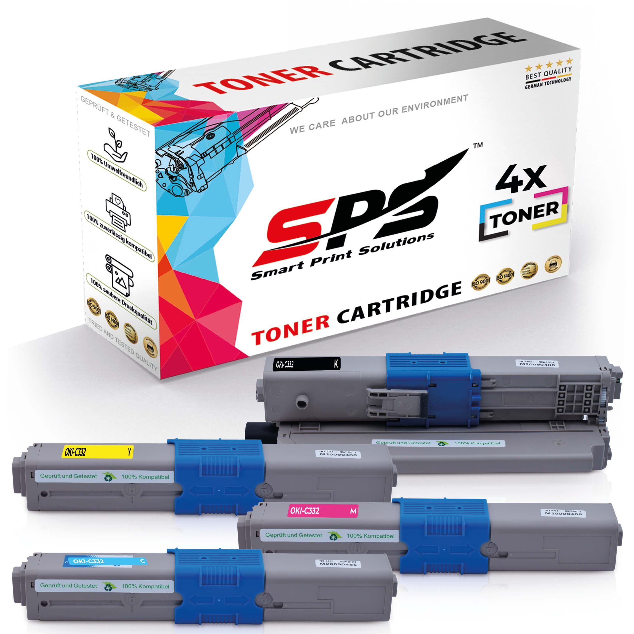 SPS Tonerkartusche 4x Multipack Set Kompatibel für OKI MC 363 N (4650, (4er Pack, 4x Toner)