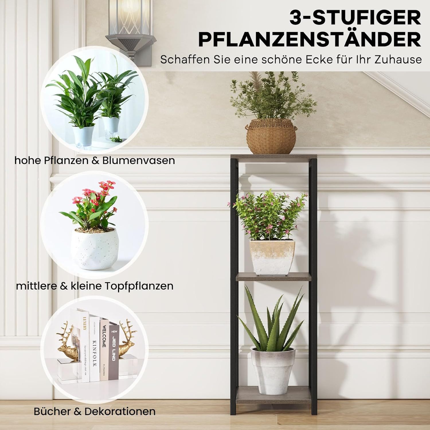 KOMFOTTEU Blumenständer (2 St), 3 Etagen günstig online kaufen