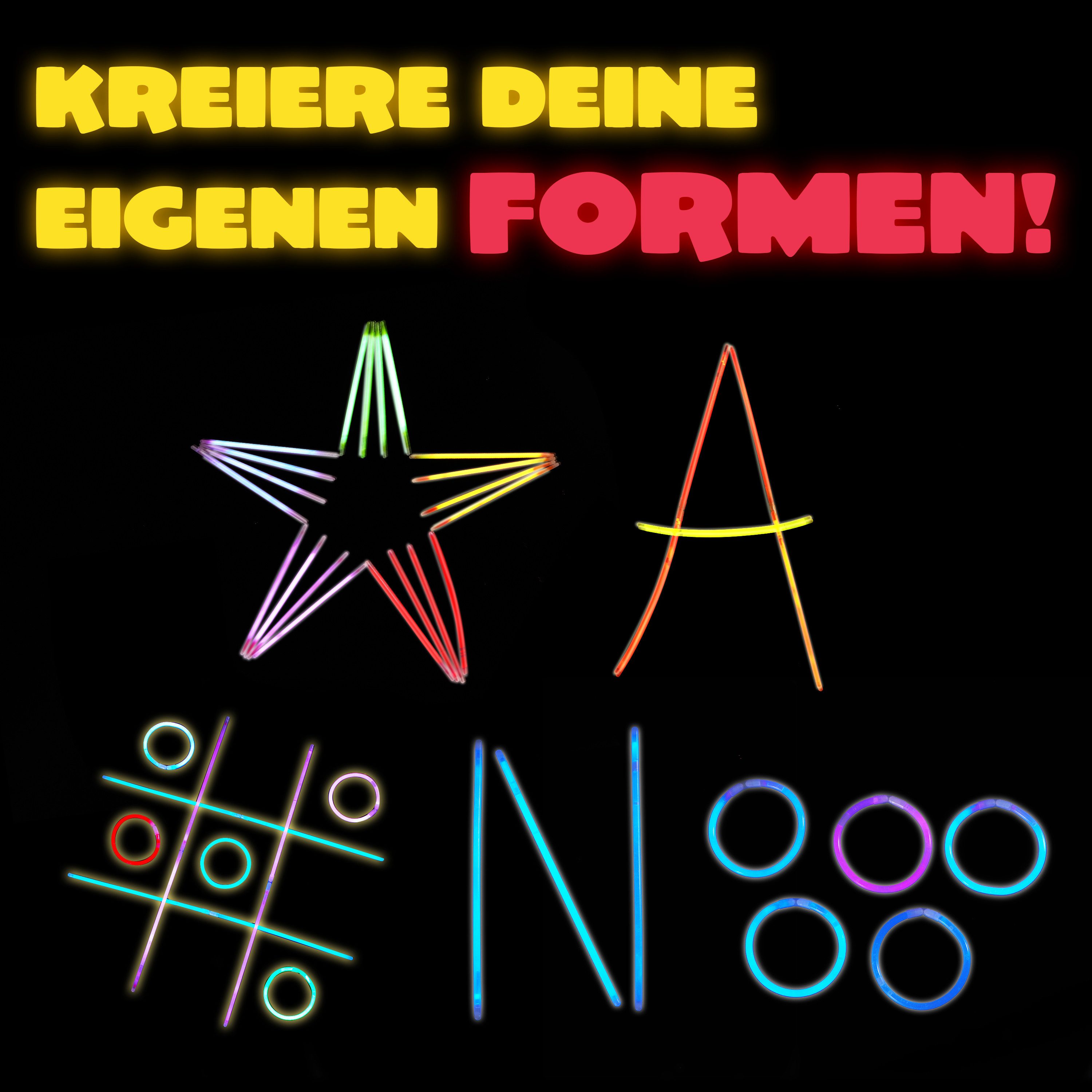 JOYIN Knicklicht JOYIN Knicklichter Party Set für Kinder,100 Stück Leuchtstäbe,7 Farben