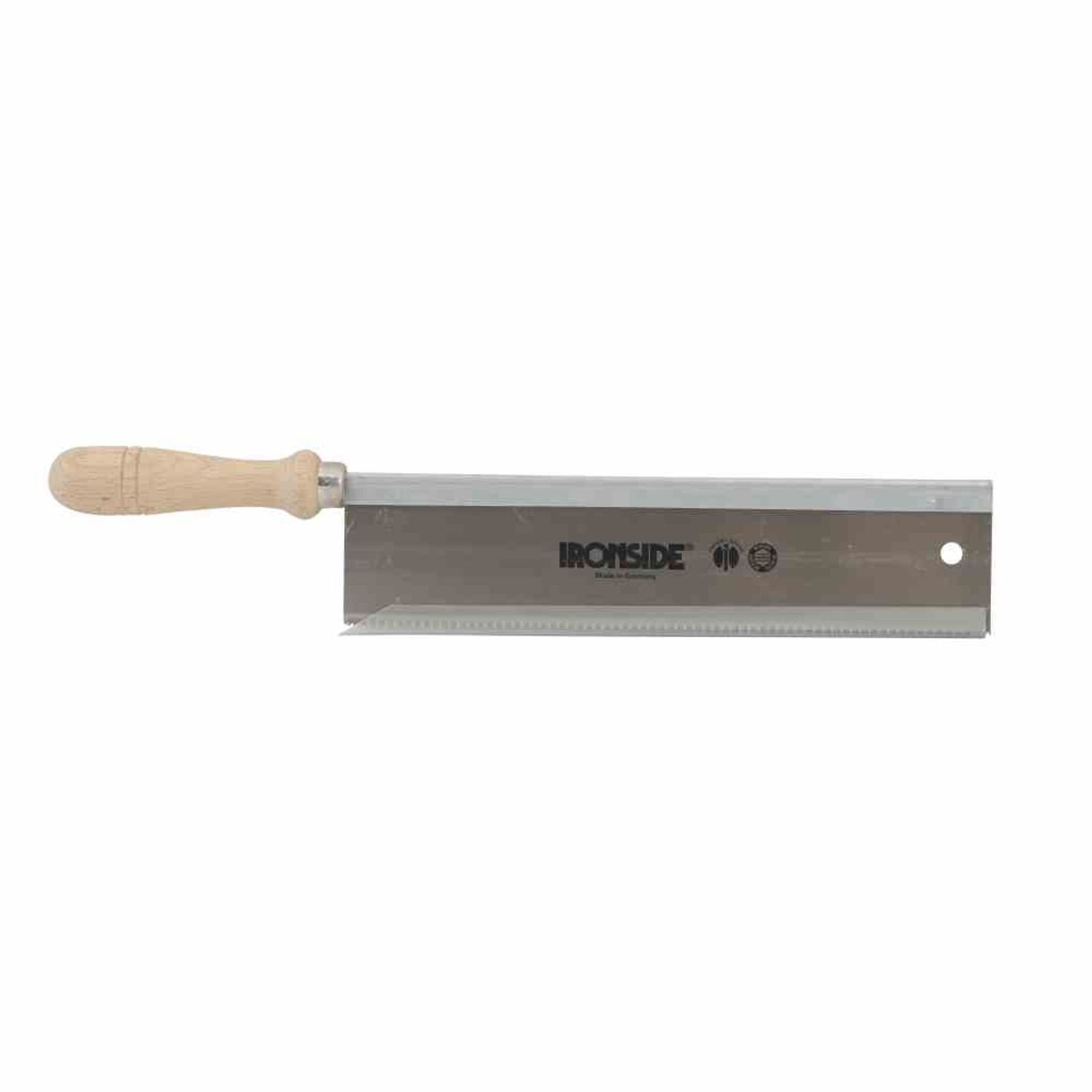 IRONSIDE Bügelsäge Feinsäge 250mm gerade mit Holzheft Handsäge Gartensäge Säge Heimwerker