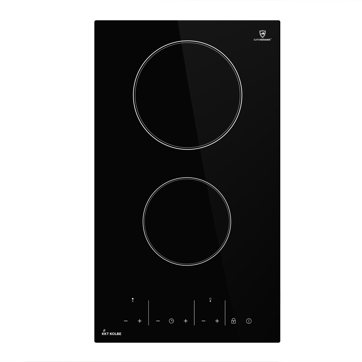 KKT KOLBE Elektro-Kochfeld KF293, 2 Doppel Domino Zonen Platten / 30 cm / Rahmenlos / Touch / Auto-Timer