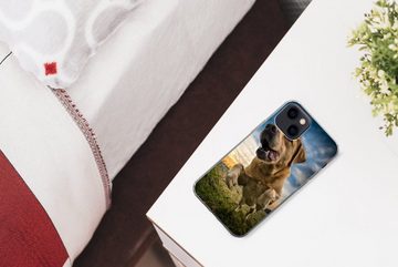 MuchoWow Handyhülle Bunter Himmel über diesem Labrador Retriever, Handyhülle Apple iPhone 13, Smartphone-Bumper, Print, Handy