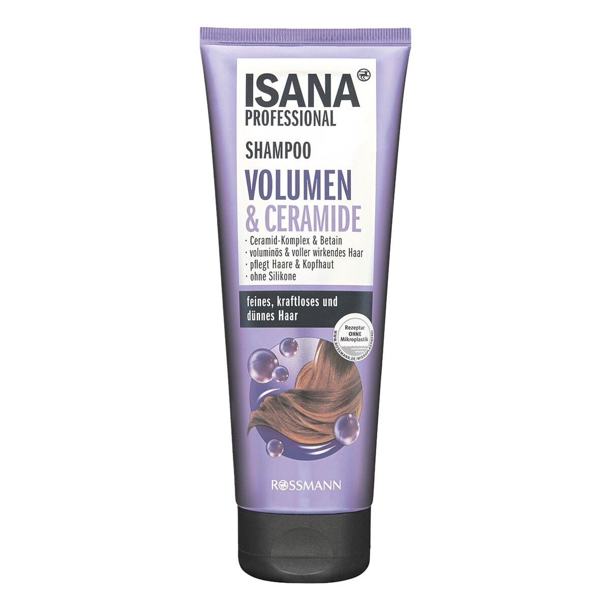 ISANA Haarshampoo Volumen & Ceramide, für feines, kraftloses und dünnes Haar