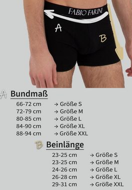 Fabio Farini Boxershorts Eng anliegende Herren Unterhosen - Männer Retroshorts (6-St) aus Baumwolle, ohne kratzenden Zettel