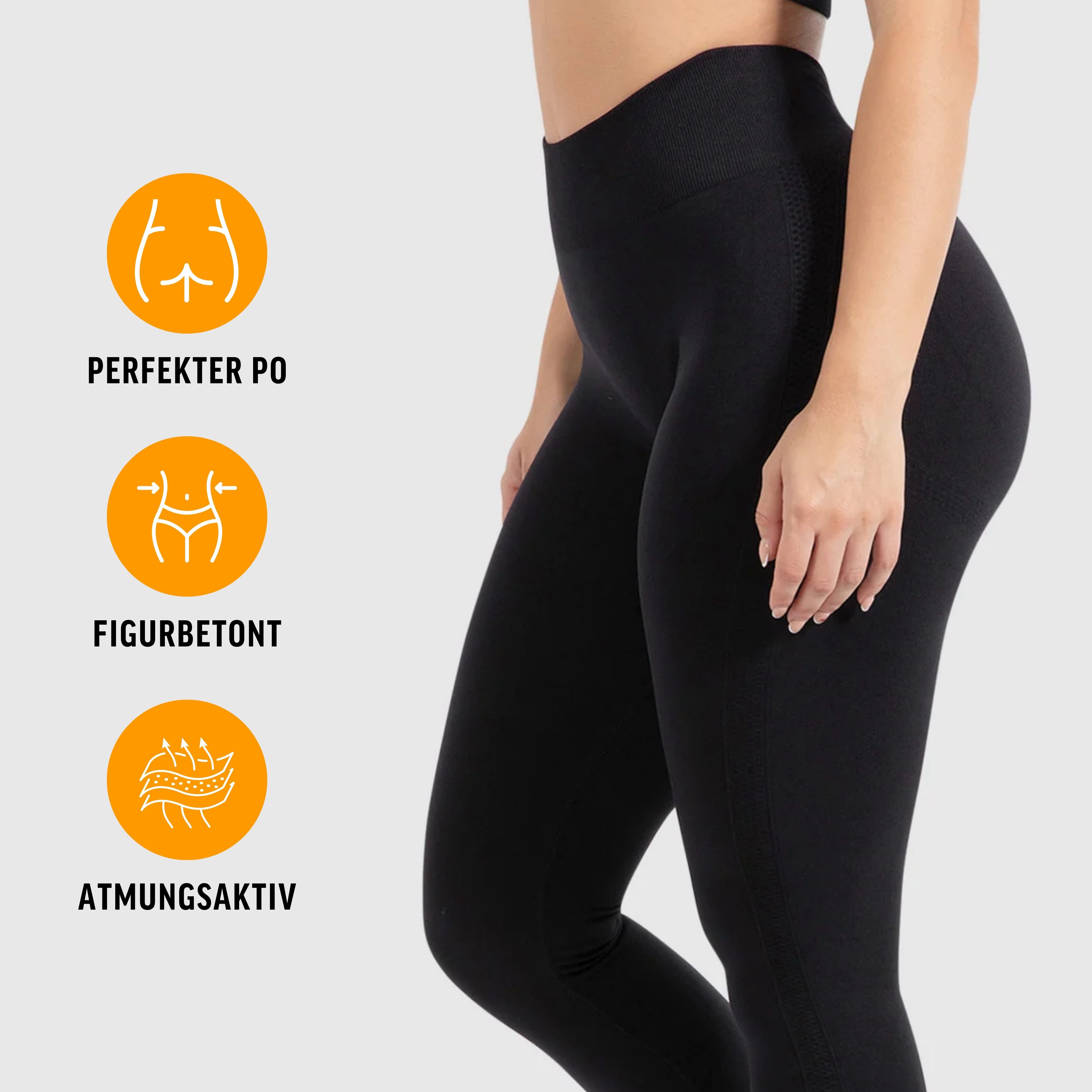 Smilodox Leggings Cetrina, Push Up Scrunch Leggings mit Schriftzug Fitness & Alltag Seamless, High Waist, Scrunch Sporthose, Atmungsaktiv, Blickdicht