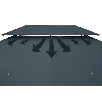 Casaria Pavillon Topas, 3x4m, UV-Schutz 50+, robust, Metall, Seitenwände