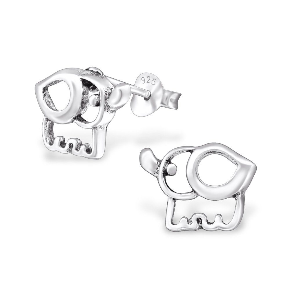 BUNGSA Ohrring-Set Ohrstecker Elefant aus 925 Silber Kinder (1 Paar (2  Stück), 2-tlg), Ohrschmuck Ohrringe