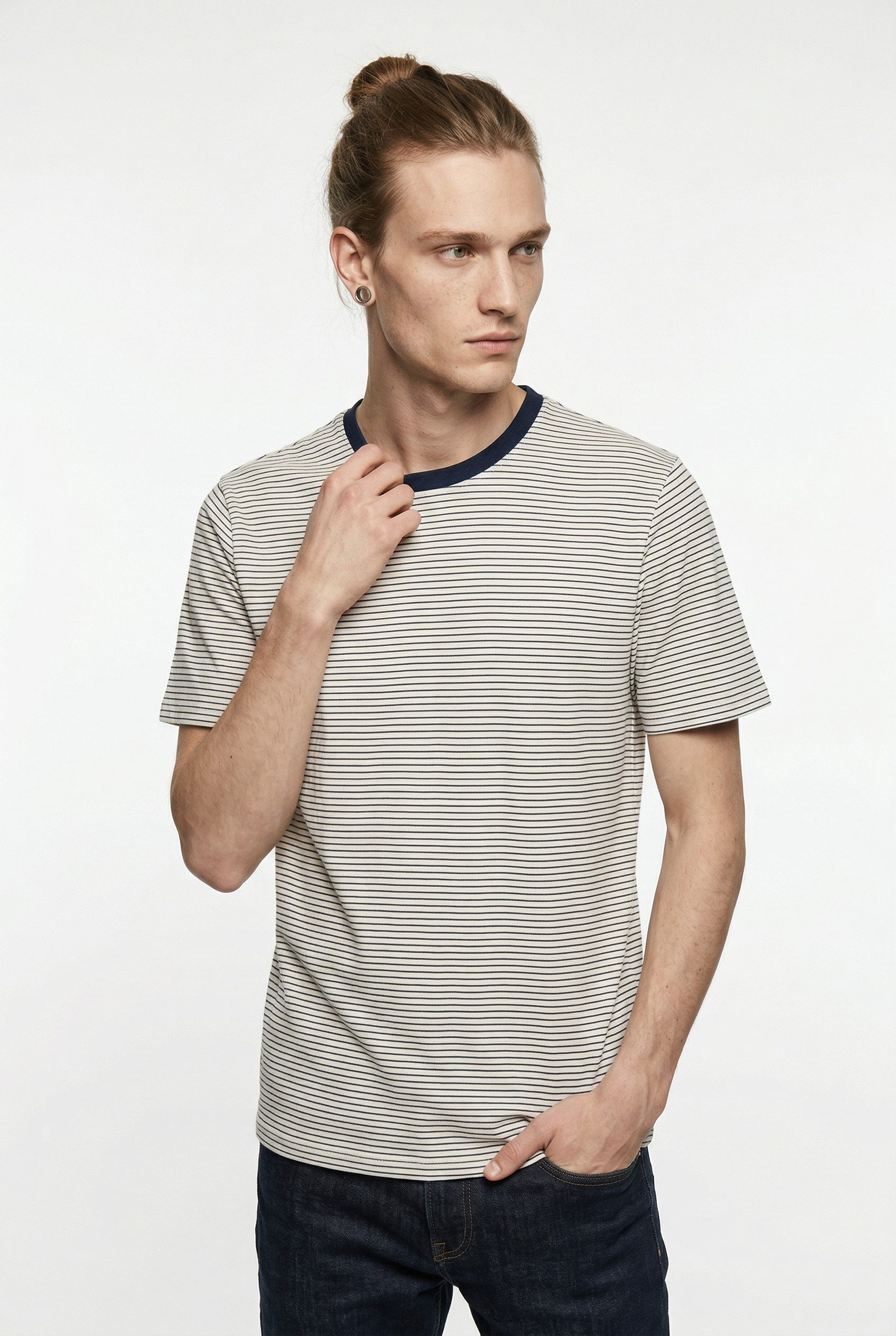 ONLY & SONS Rundhalsshirt ONSFRED LIFE RLX SS STRIPE TEE NOOS