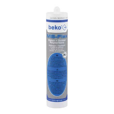 beko GmbH Montagekleber MS-Flex für Sockelleisten 300ml, Leichte Verarbeitung, Universell einsetzbar, für 17m Sockelleiste