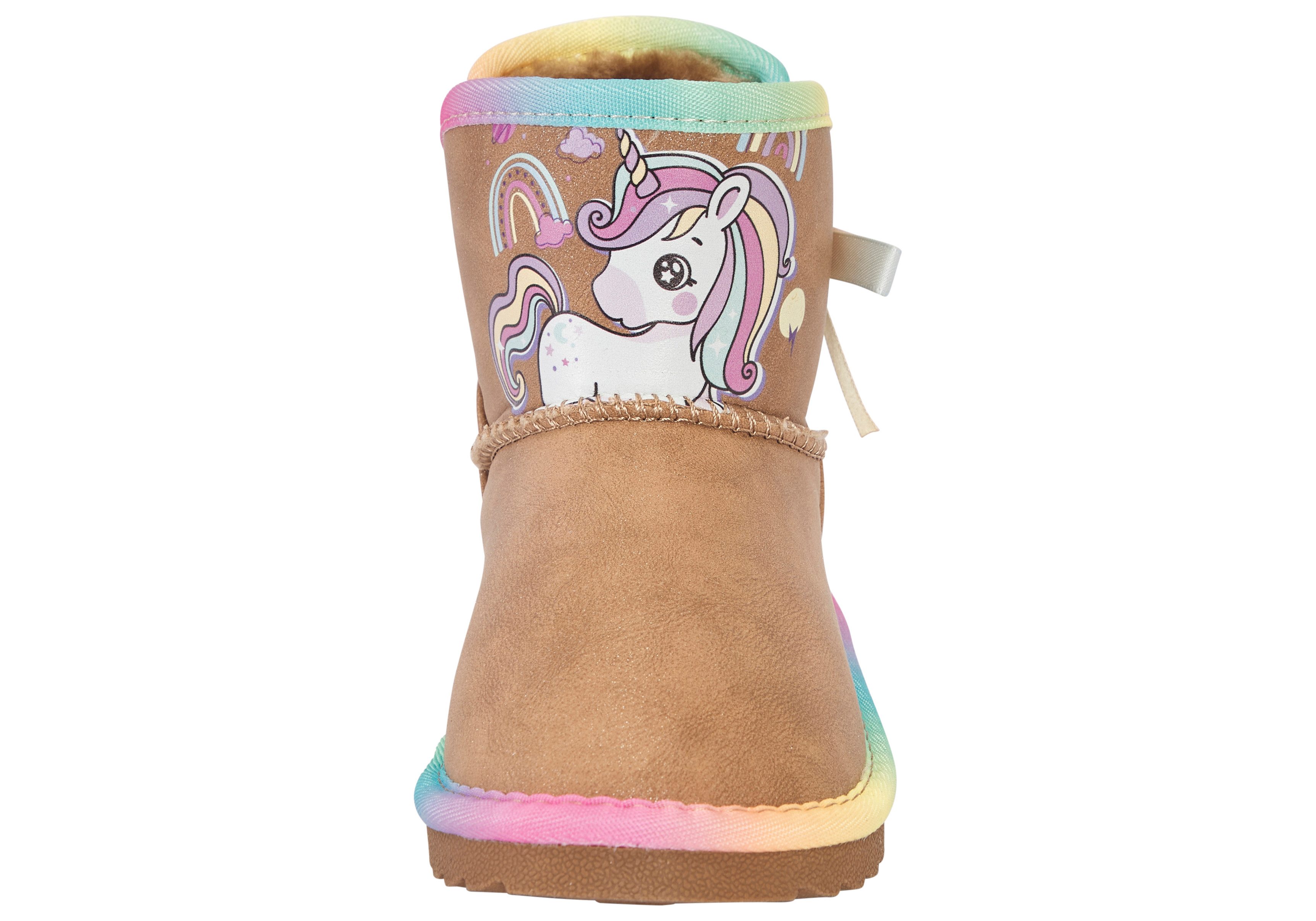 Disney UNICORN Schlupfboots Winterschuhe, Winterboots, Snowboots, Schlupfstiefel, gefüttert
