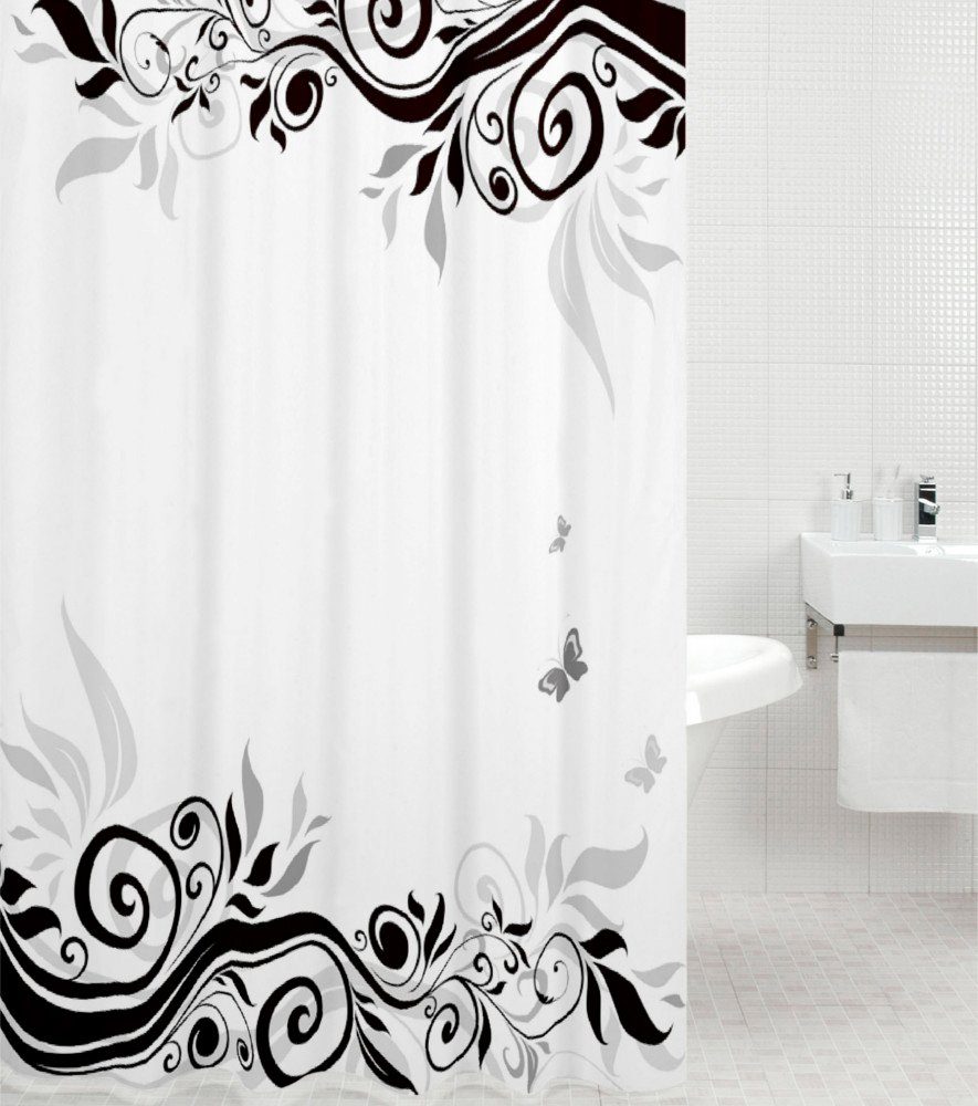 Sanilo Duschvorhang Black Flower Breite 180 cm, Höhe 200 cm