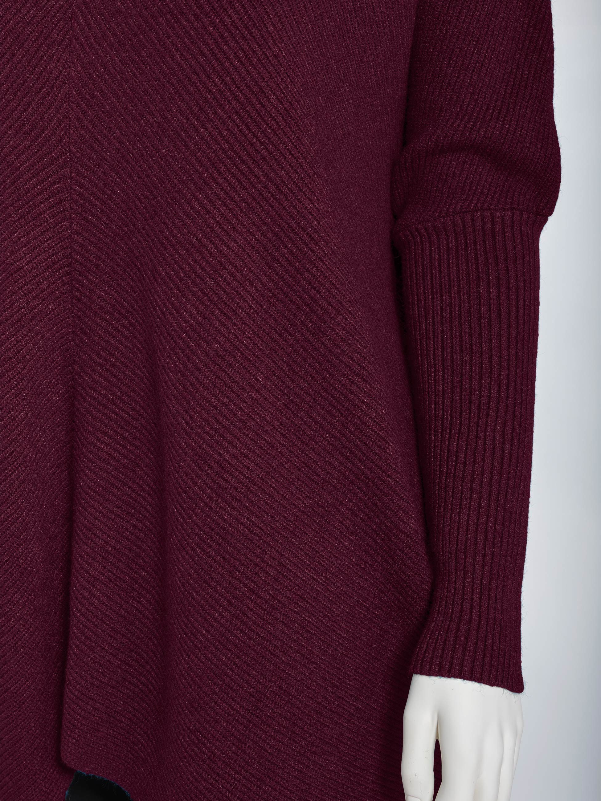 PEKIVESSA Longpullover Oversized langer Rollkragenpullover Damen Fledermausärmel (Einzelartikel, 1-tlg) hinten länger