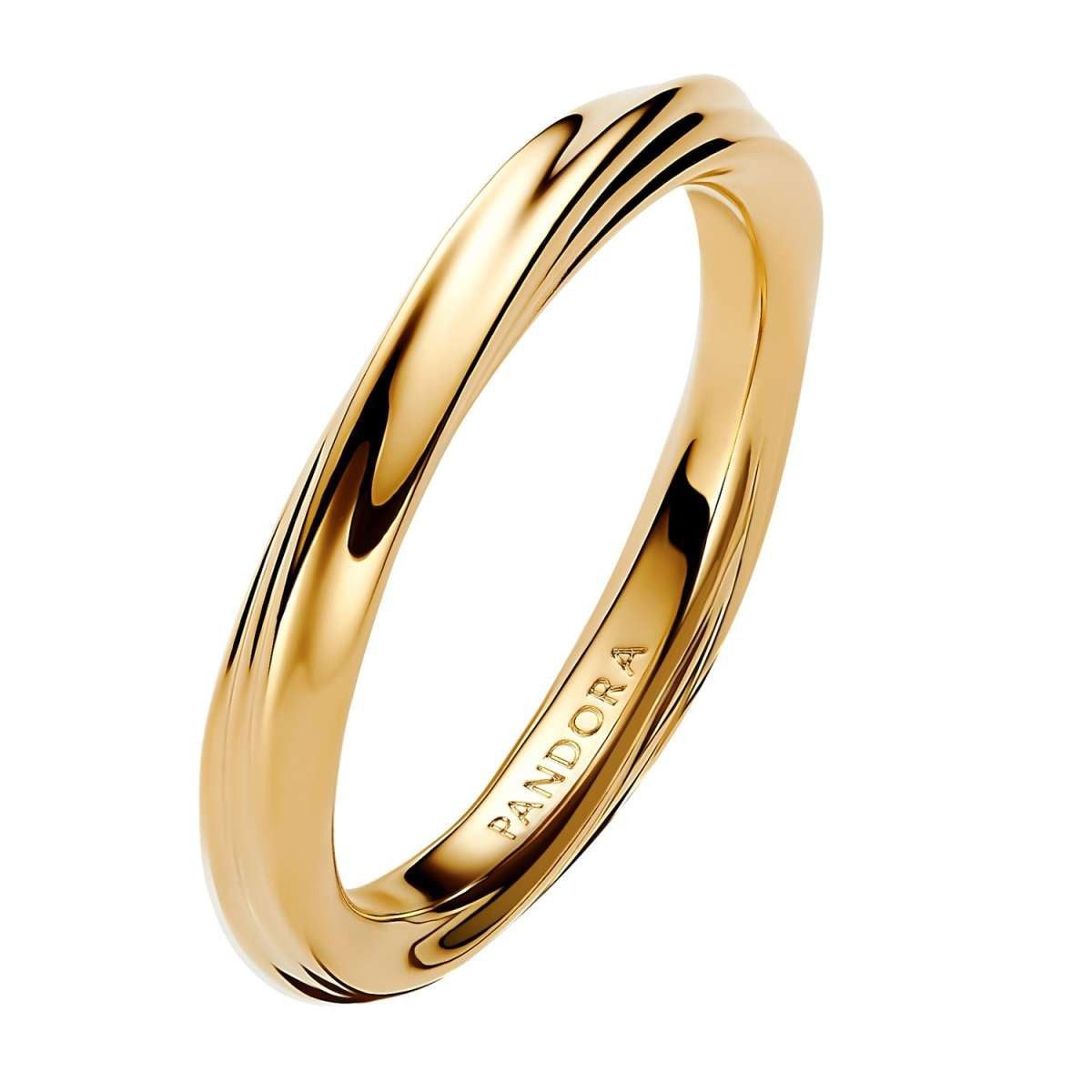 Pandora Fingerring 163888C00, Damenring Gedreht Goldfarben