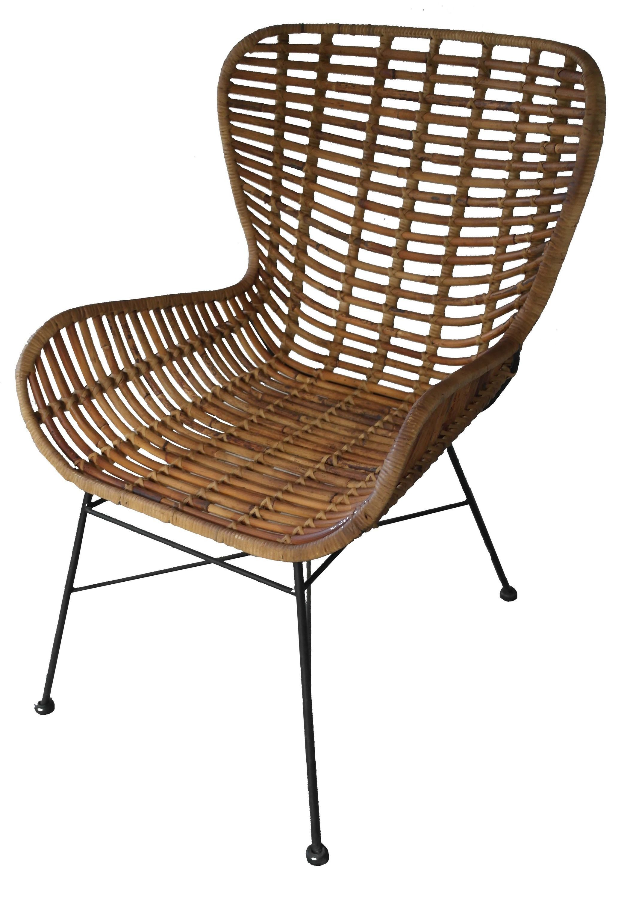 dynamic24 Esszimmerstuhl, Stuhl Rattan natur