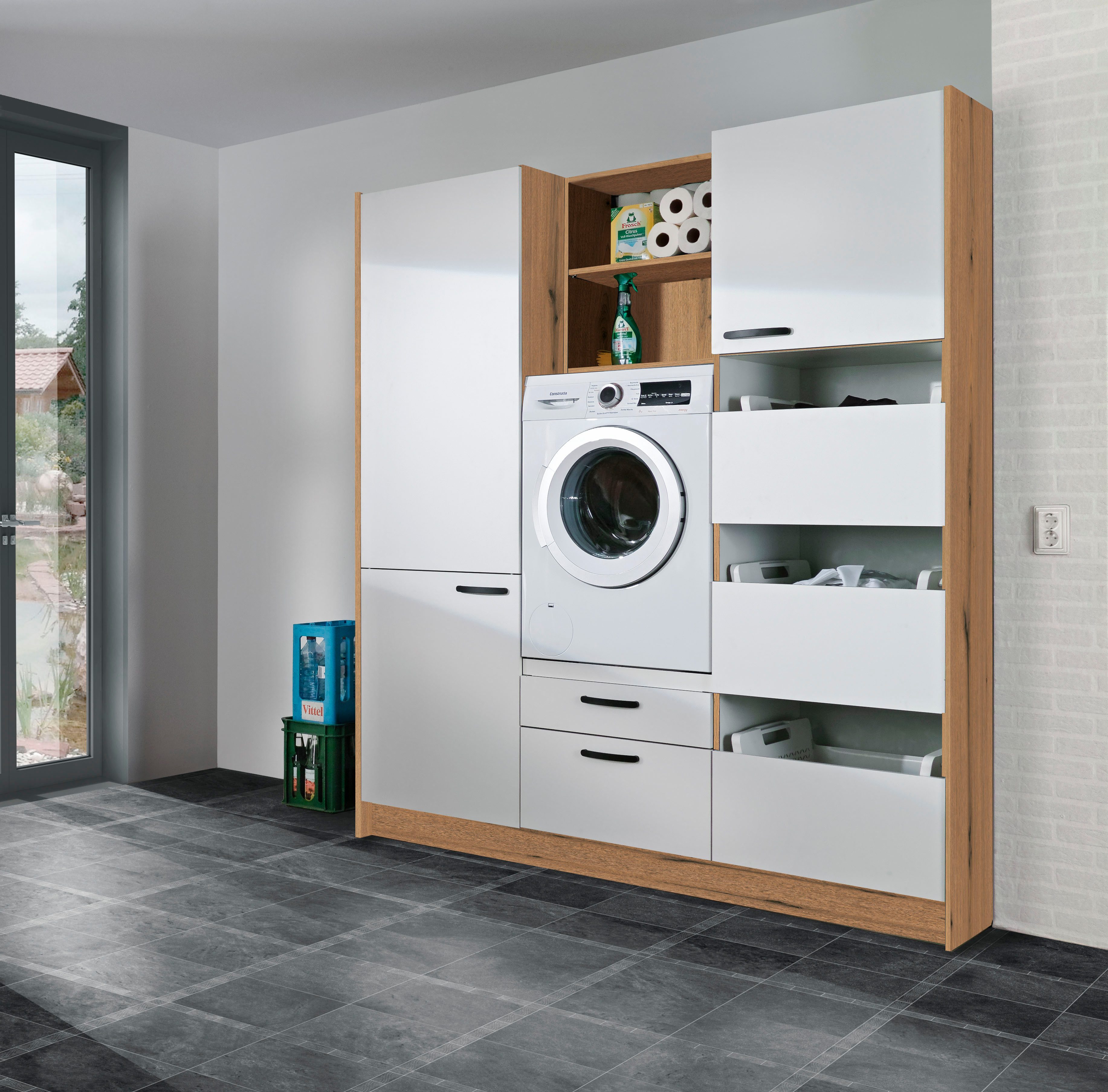 Express Küchen Schrank-Set Arta, (Komplett-Set, 7-St., ohne Geräte, vormontiert, mit Soft-Close-Funktion, Stellbreite 185 cm), ohne Geräte, vormontiert, mit Soft-Close-Funktion, Stellbreite 185cm