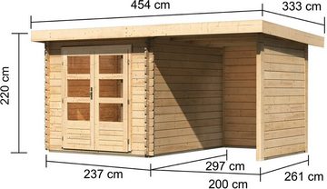 Karibu Gartenhaus Bastrup 4, BxT: 455x333 cm, (Set)