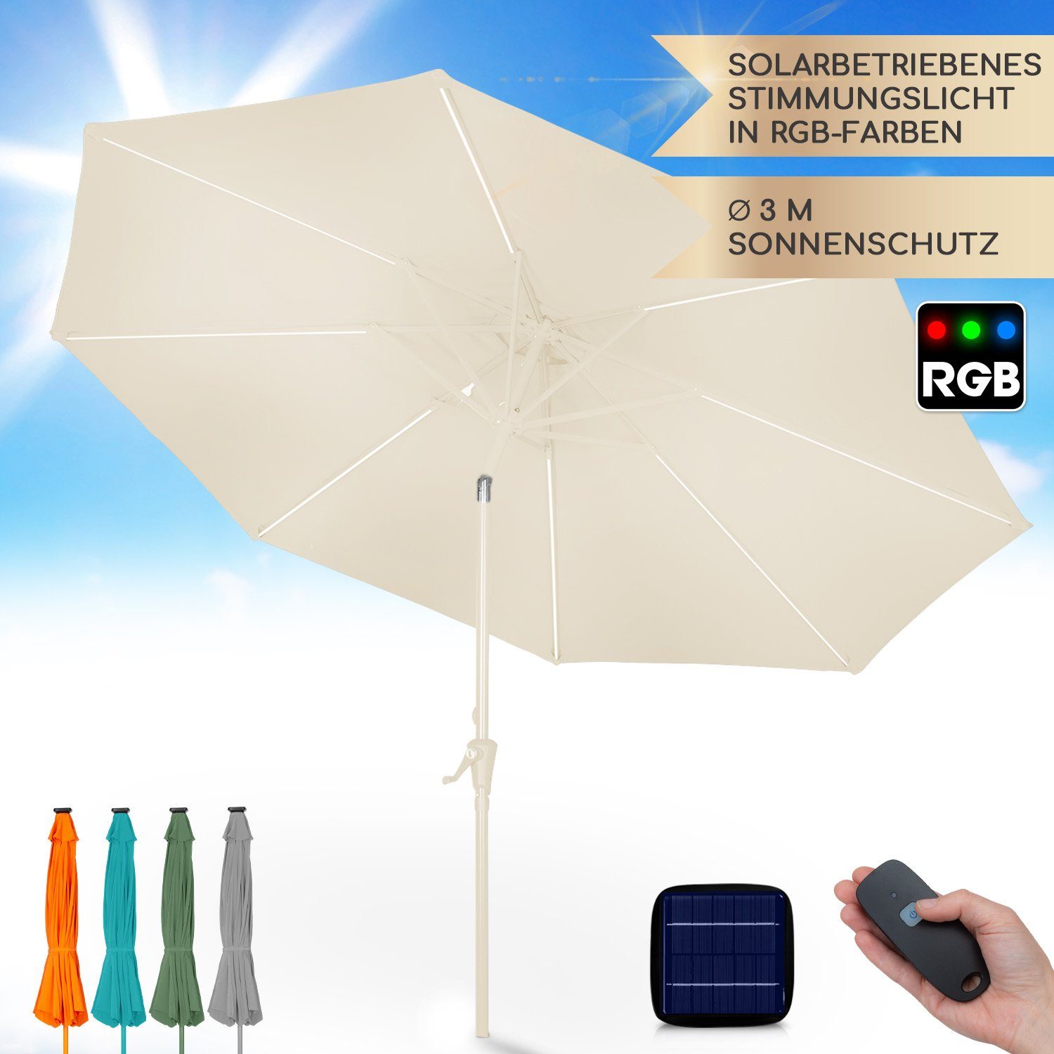 blumfeldt Sonnenschirm Blumfeldt Calais Sonnenschirm LED günstig online kaufen