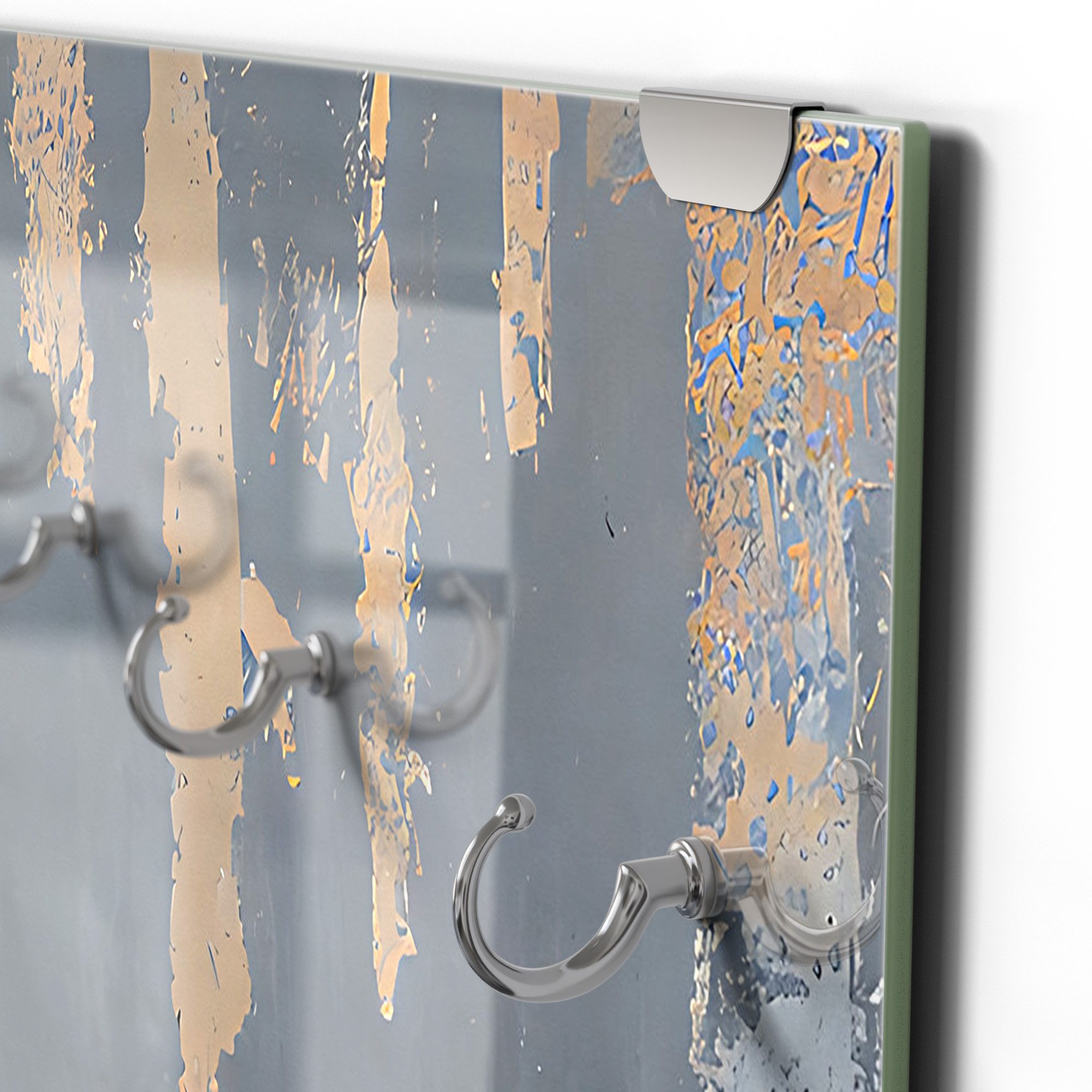DEQORI Kleiderhaken 'Tropfen aus Beton', Glas Garderobe hängend Flur Jackenhalter modern Wandgarderobe Haken