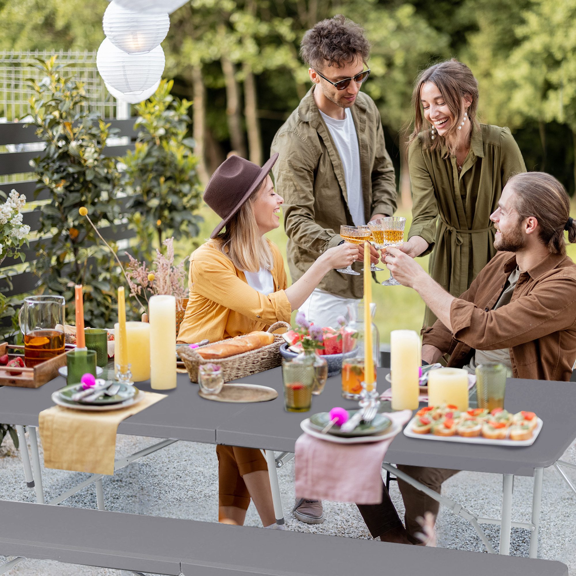 Strattore Essgruppe Buffettisch Bierzeltgarnitur Kunststoff klappbar günstig online kaufen