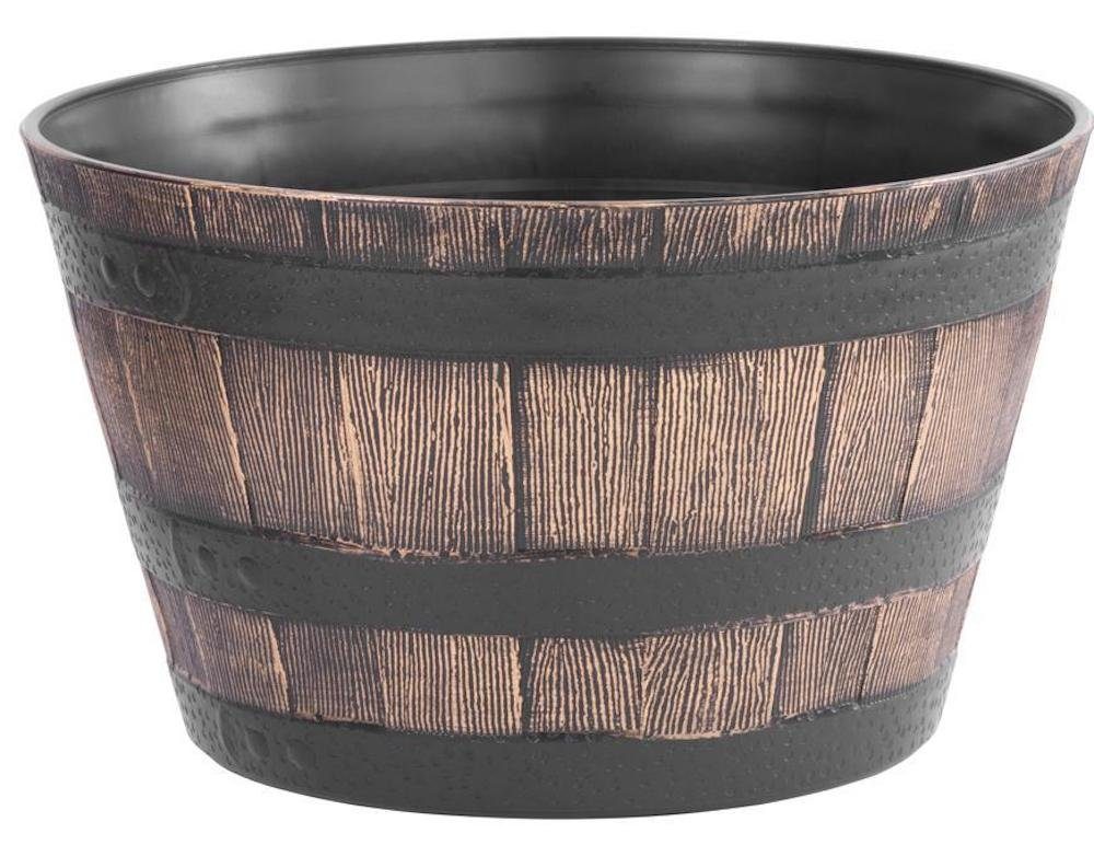 PROREGAL® Blumentopf Blumentopf Holz-effekt, 39x28cm, Gold günstig online kaufen