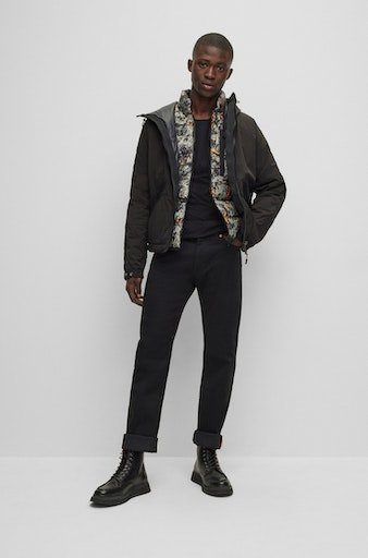BOSS ORANGE Slim-fit-Jeans Maine mit Leder-Badge BC-L-C