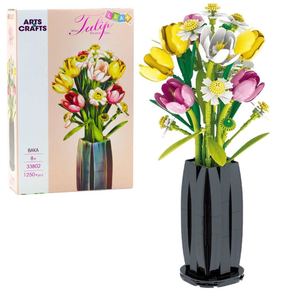 Wisam Bausteine Tulpenstrauß in einer Vase 1250 Stk. Spielbausteine