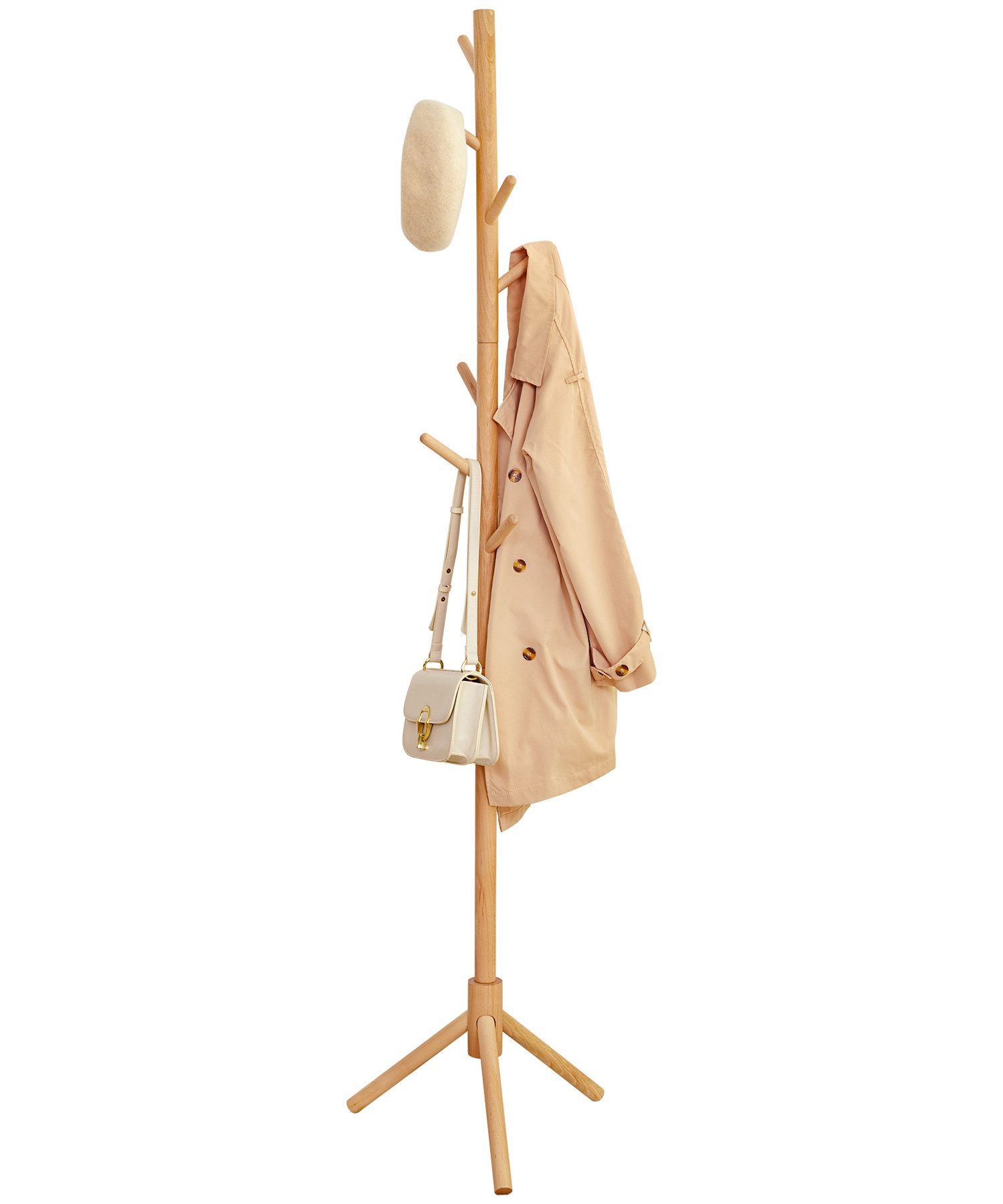 Yorbay Garderobenständer Kleiderständer mit 8 Haken, Freistehender Kleiders günstig online kaufen