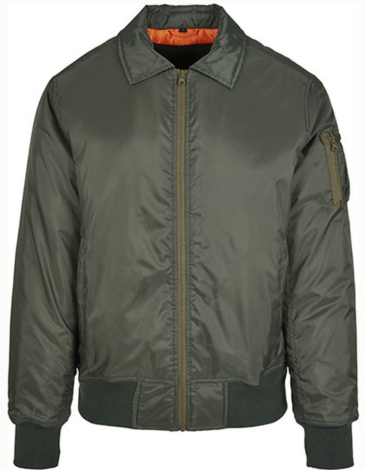 Build Your Brand Bomberjacke Collar Bomber Jacket