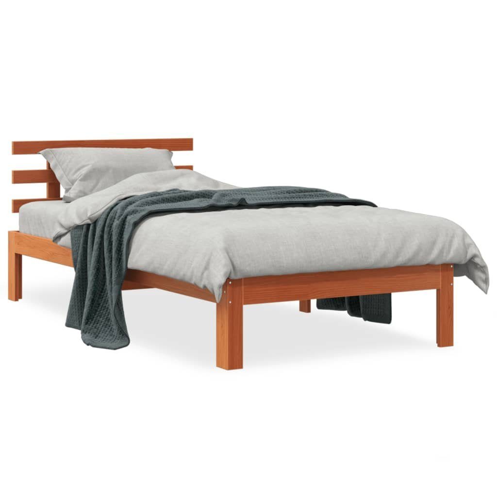 vidaXL Bett Massivholzbett ohne Matratze Wachsbraun günstig online kaufen