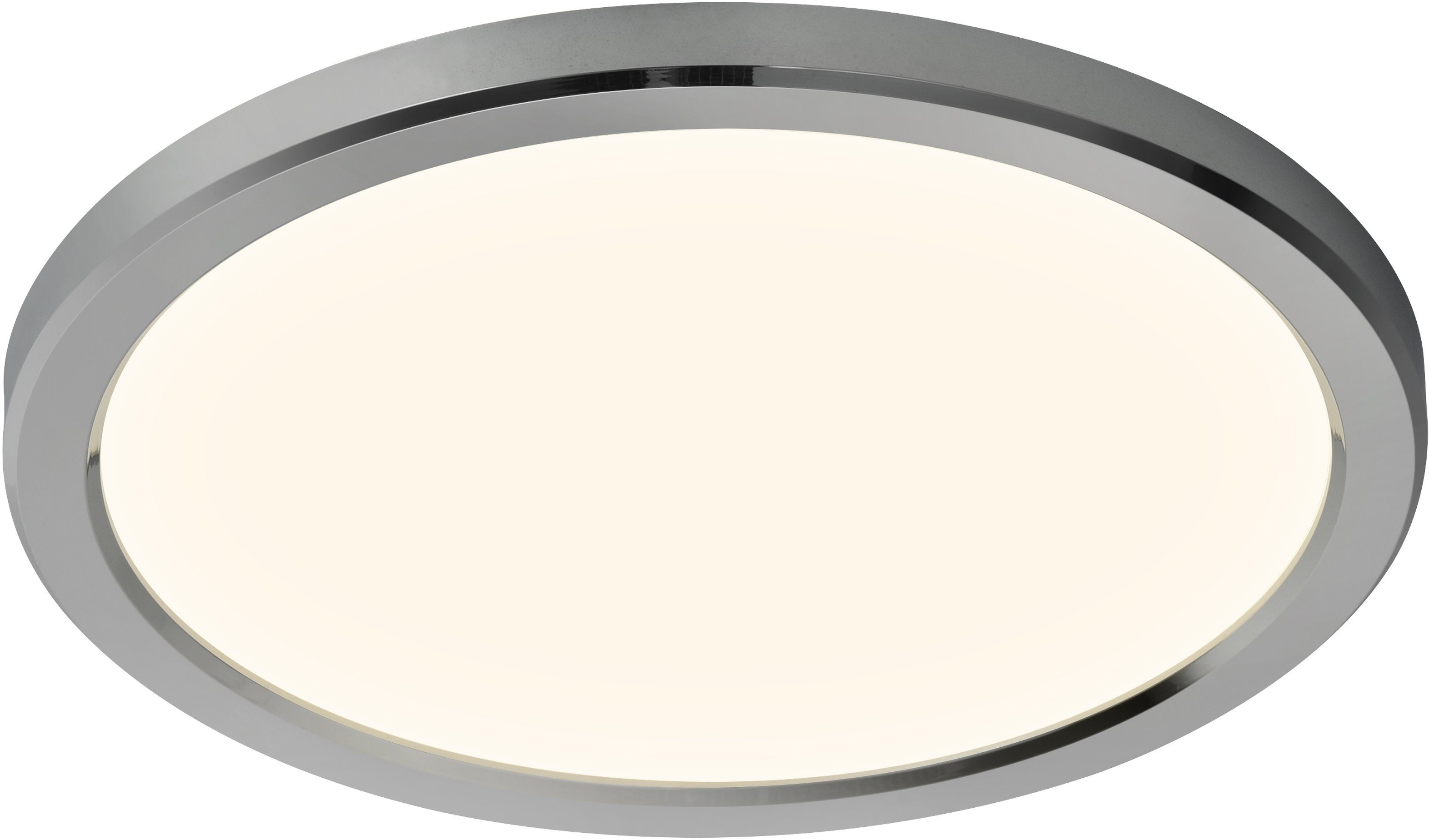 Nordlux LED Deckenleuchte OJA, LED Bad Modul, ist Außen, Farbwechsler, LED Im fest inkl. Lieferumfang integriert, Dimmer, Nickel und für inkl. Farbwechsel, wechselbarer Ring ein