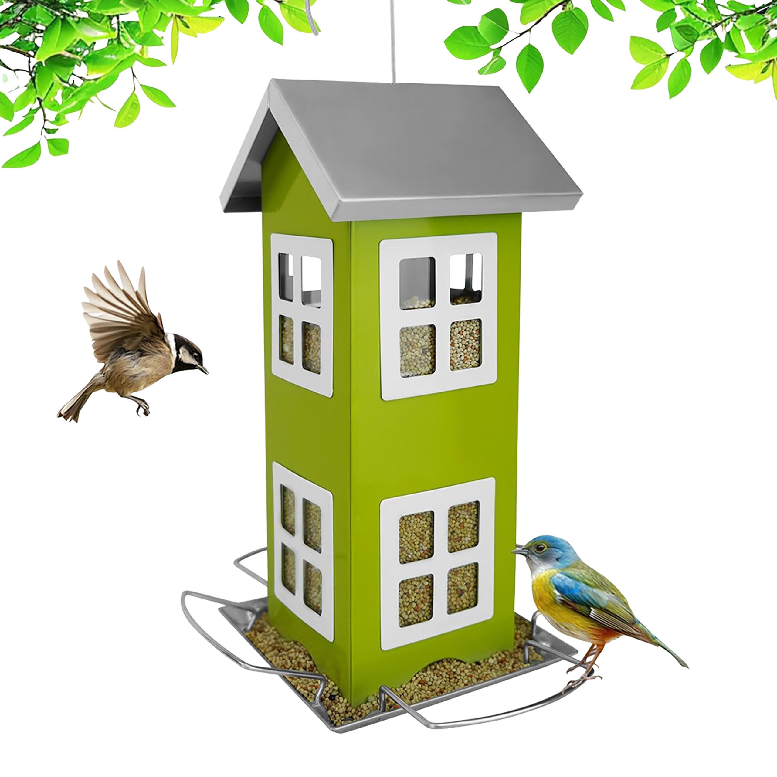 relaxdays Vogelhaus zum Aufhänge, grün