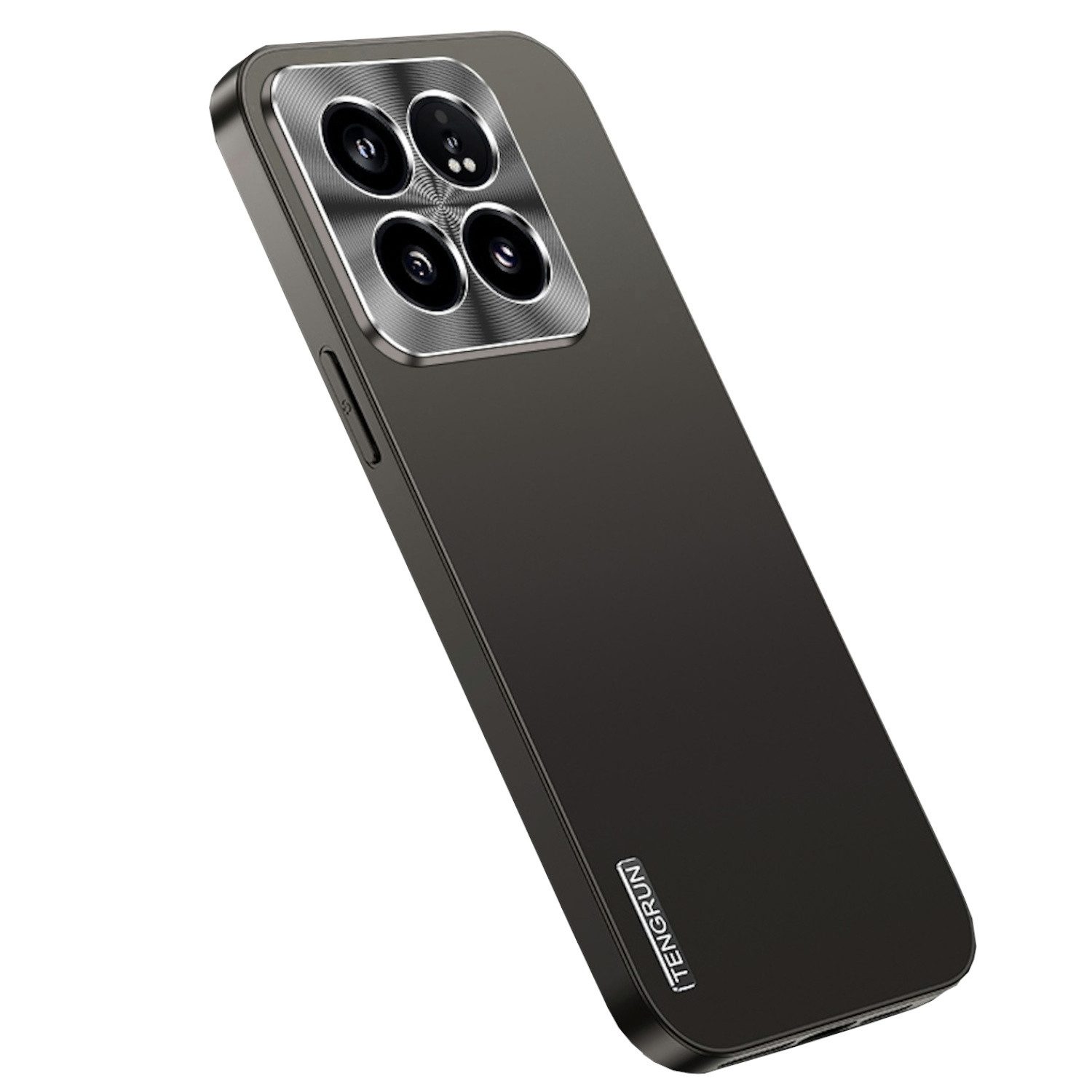 Wigento Handyhülle Für Xiaomi 14 Pro Feinmattes Metall Design Handy Schutz Hülle Case