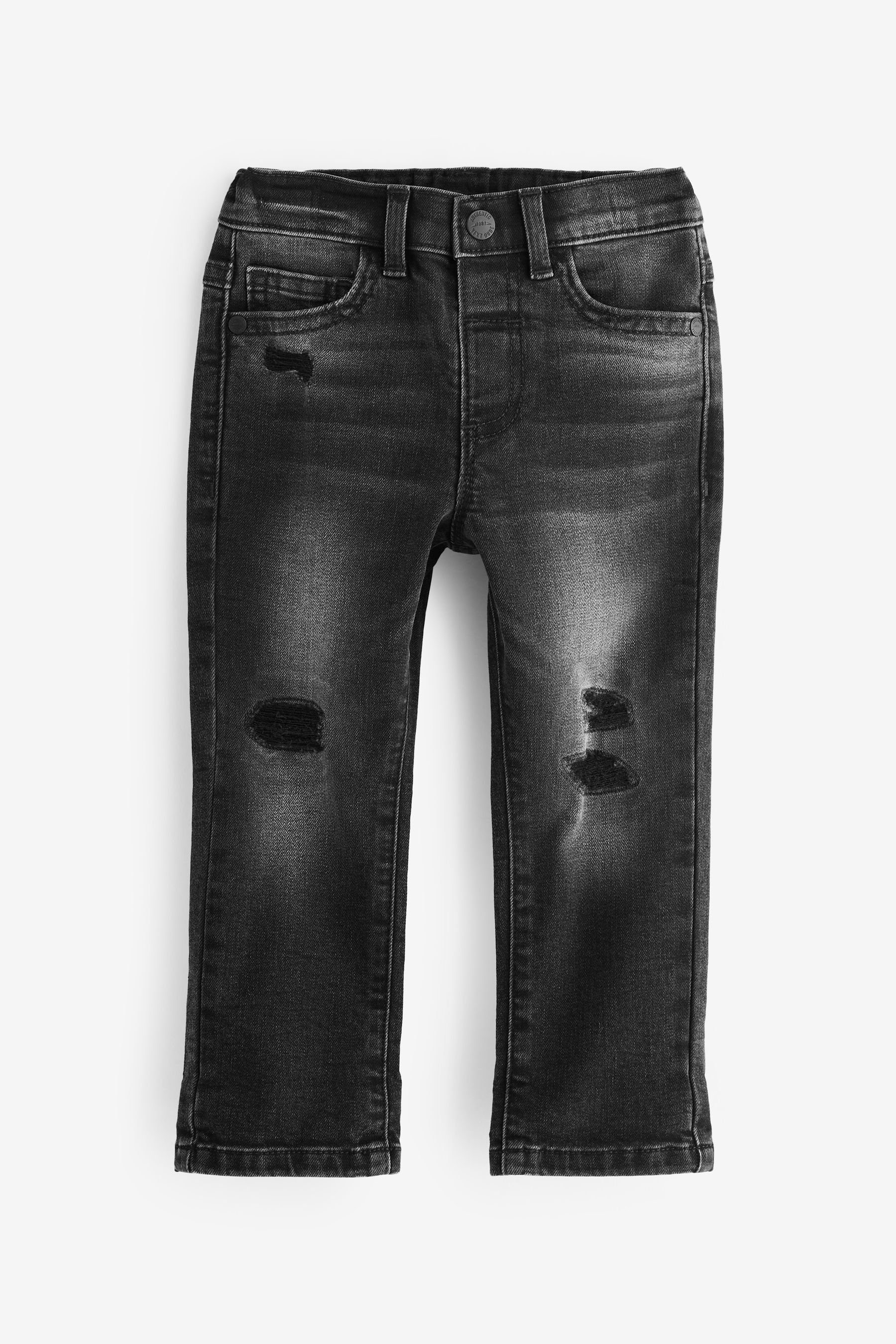 Next Destroyed-Jeans Jeans in Used-Optik Black Denim (1-tlg)