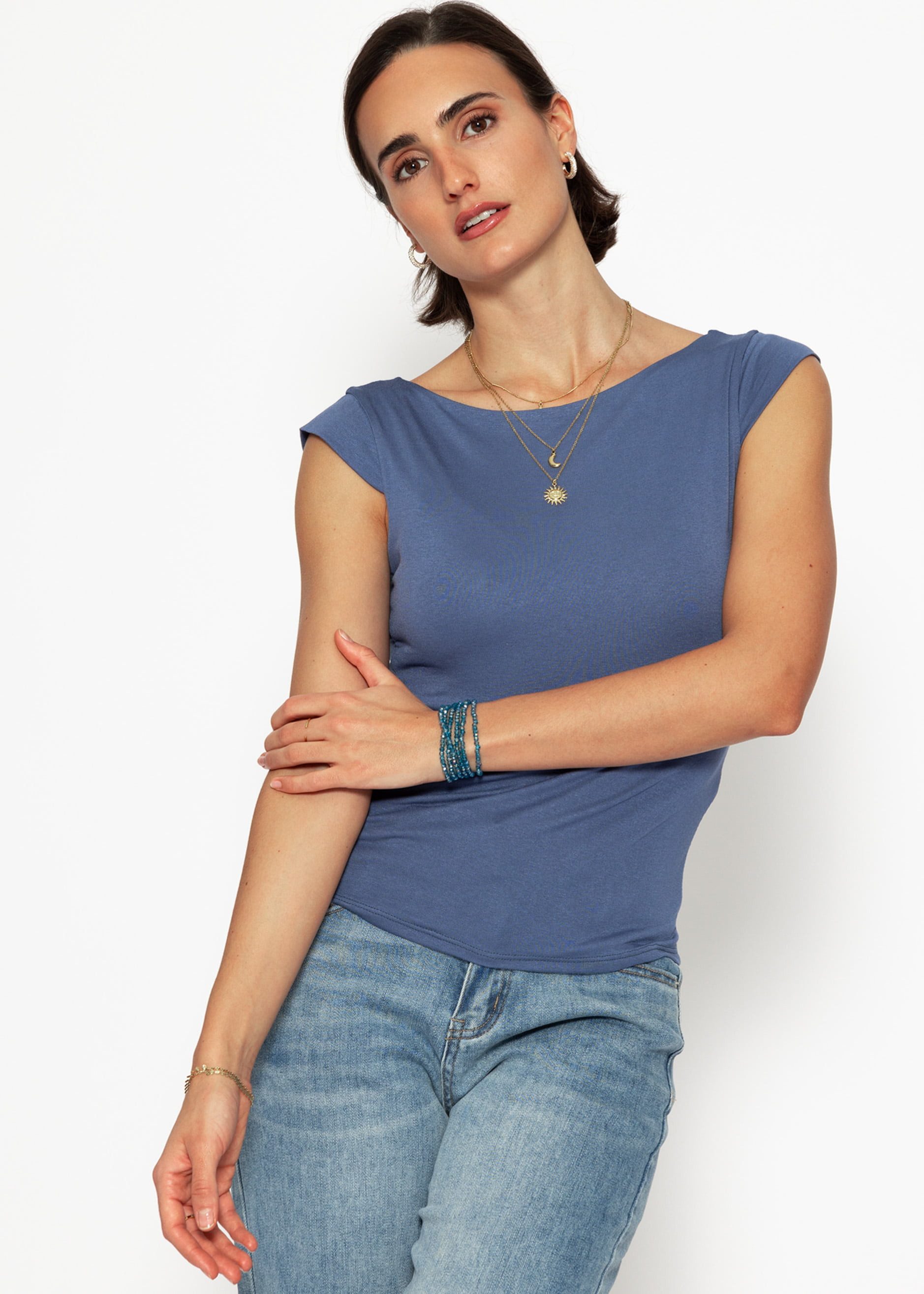 SASSYCLASSY T-Shirt T-Shirt Damen mit tiefem günstig online kaufen