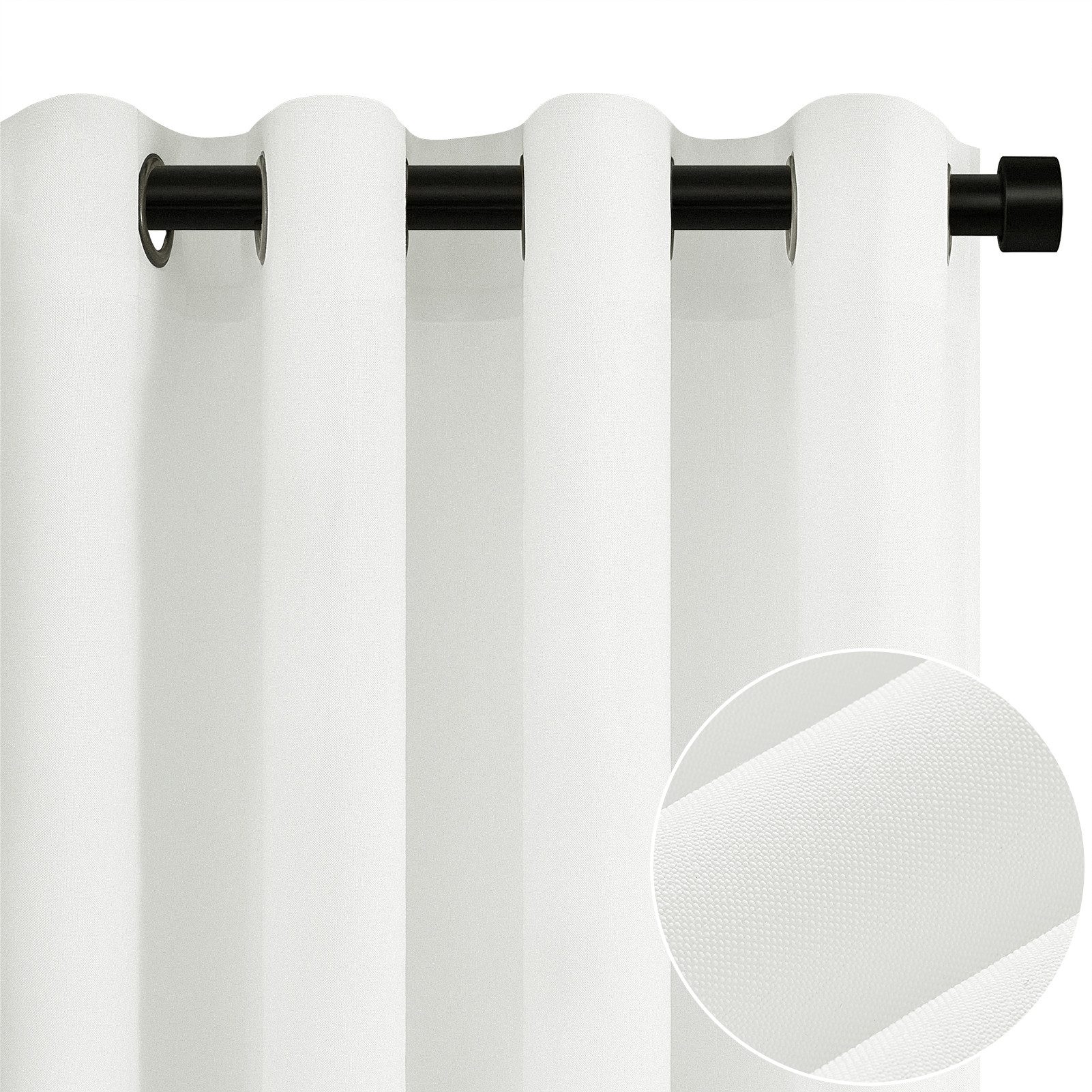 Topfinel Vorhang Vorhang Wohnzimmer Leinenoptik Licht Filtern mit Ösen Halb günstig online kaufen