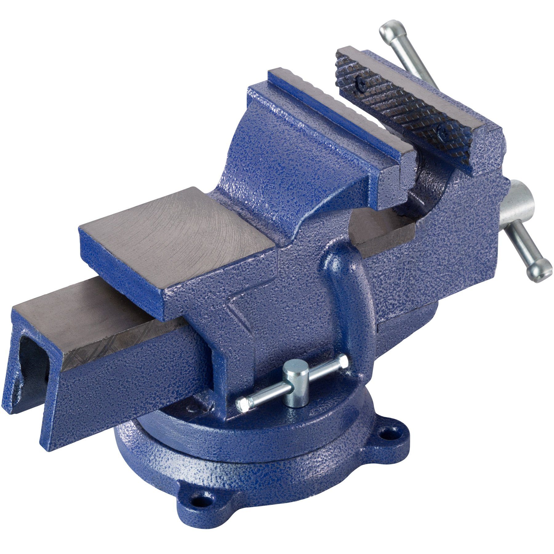 tectake Schraubstock Schraubzwinge 360° drehbar mit Amboss, aus Gusseisen
