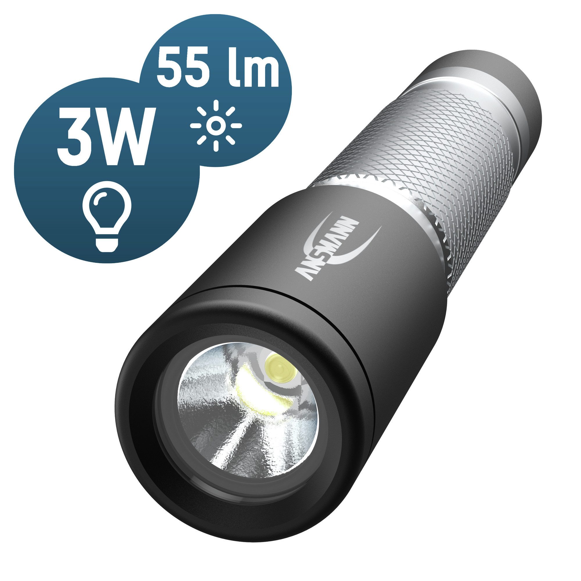 ANSMANN AG LED Taschenlampe DAILY USE LED Taschenlampe 50B inkl. AAA Batterie – LED Taschenlampe