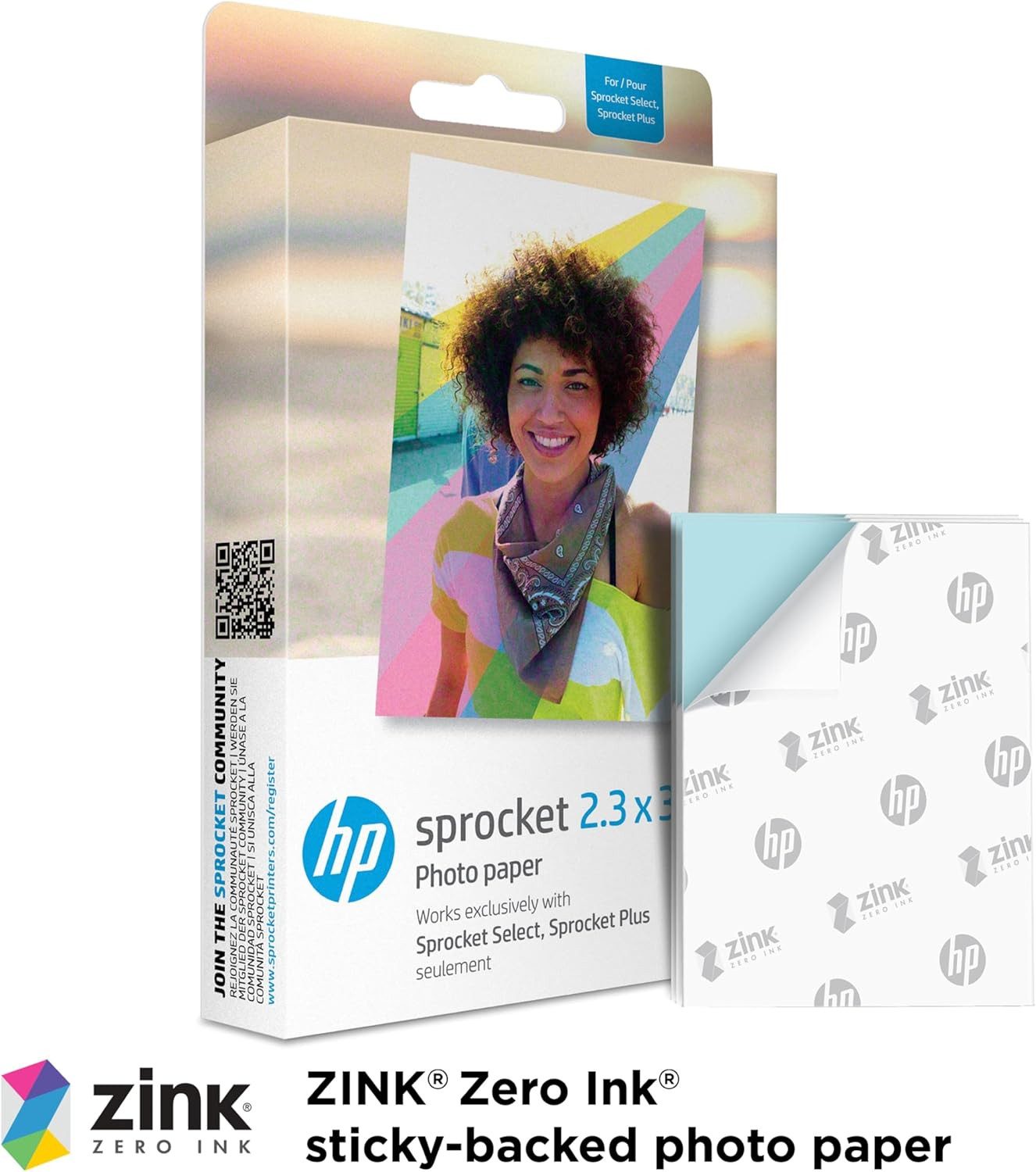Tomik Toys Fotopapier HP Ritzel 2,3x3,4'' – HP Sprocket Select/Plus – 50 Stück, Selbstklebende Rückseite – Bild 2 von 5