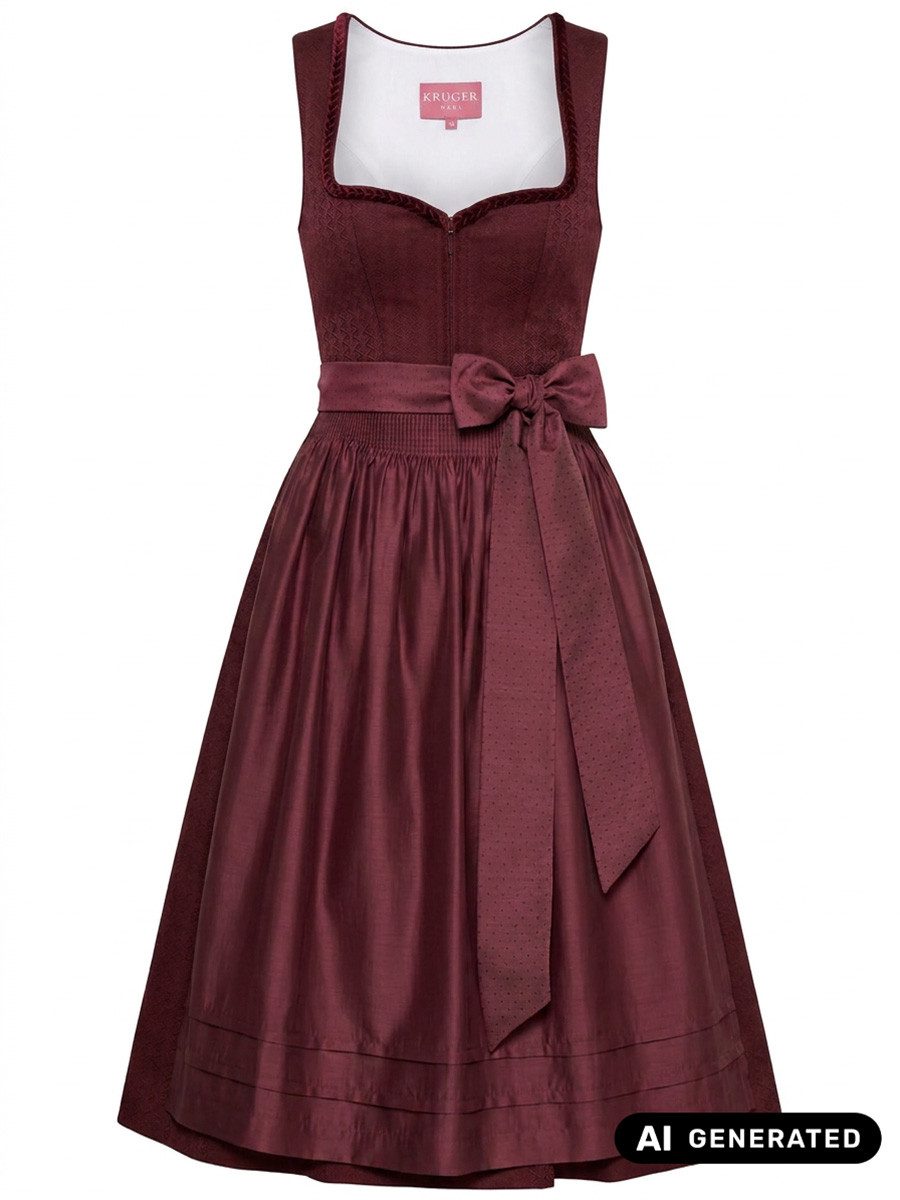 Krüger Madl Dirndl Dirndl Irvela 70cm Länge bordeaux