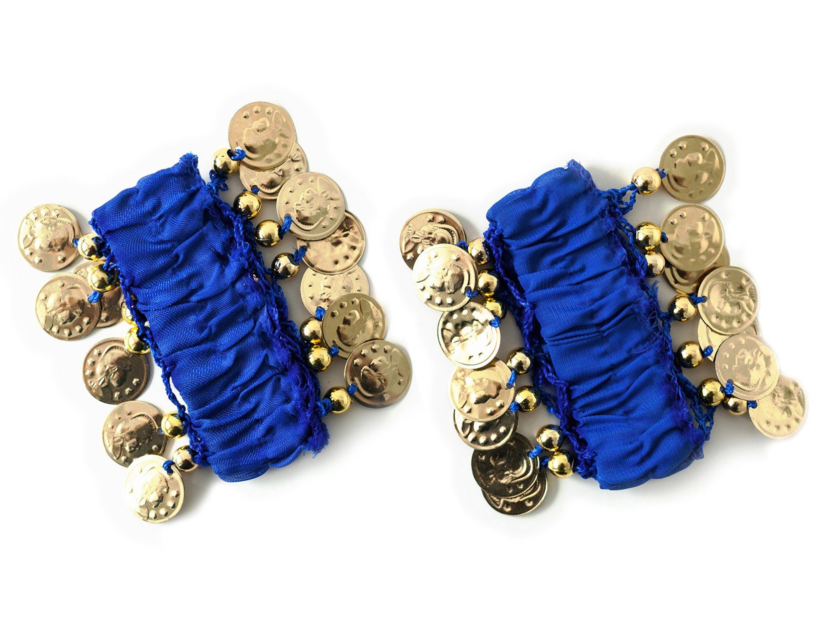 MyBeautyworld24 Armband Belly Dance Handkette (Paar) Fasching Armbänder dunkelblau