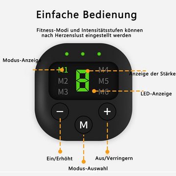 Dekorative EMS-Bauchmuskeltrainer EMS Bauchtrainer Elektrisch, EMS Bauchmuskel-Gürtel, Muskelstimulator, (1-tlg), USB wiederaufladbarer tragbarer Muskelstimulator