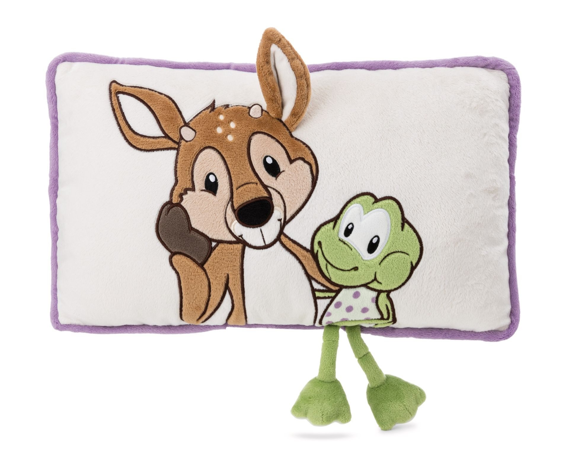 Nici Kuscheltier Nici Kissen Rehbock & Frosch 43 x 25 cm Plüschkissen
