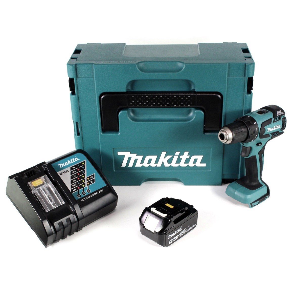 Thumbnail - Makita Akku-Schrauber DDF 459 RT1J Akku Bohrschrauber 18V 45Nm im Makpac + 1x 5,0 Ah Akku +