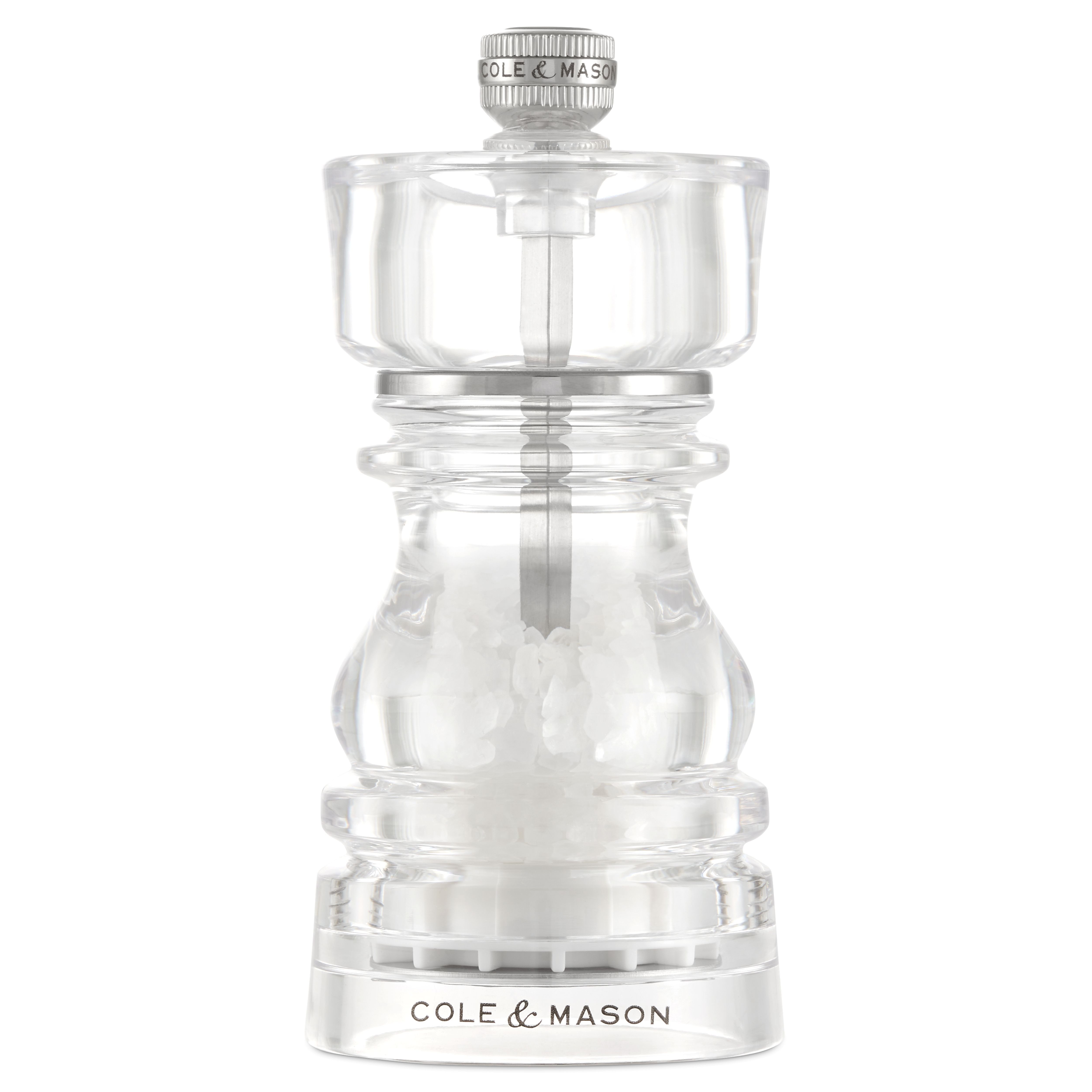 Cole & Mason Salzmühle London manuell, aus Acryl mit korrosionsbeständigem Keramikmahlwerk