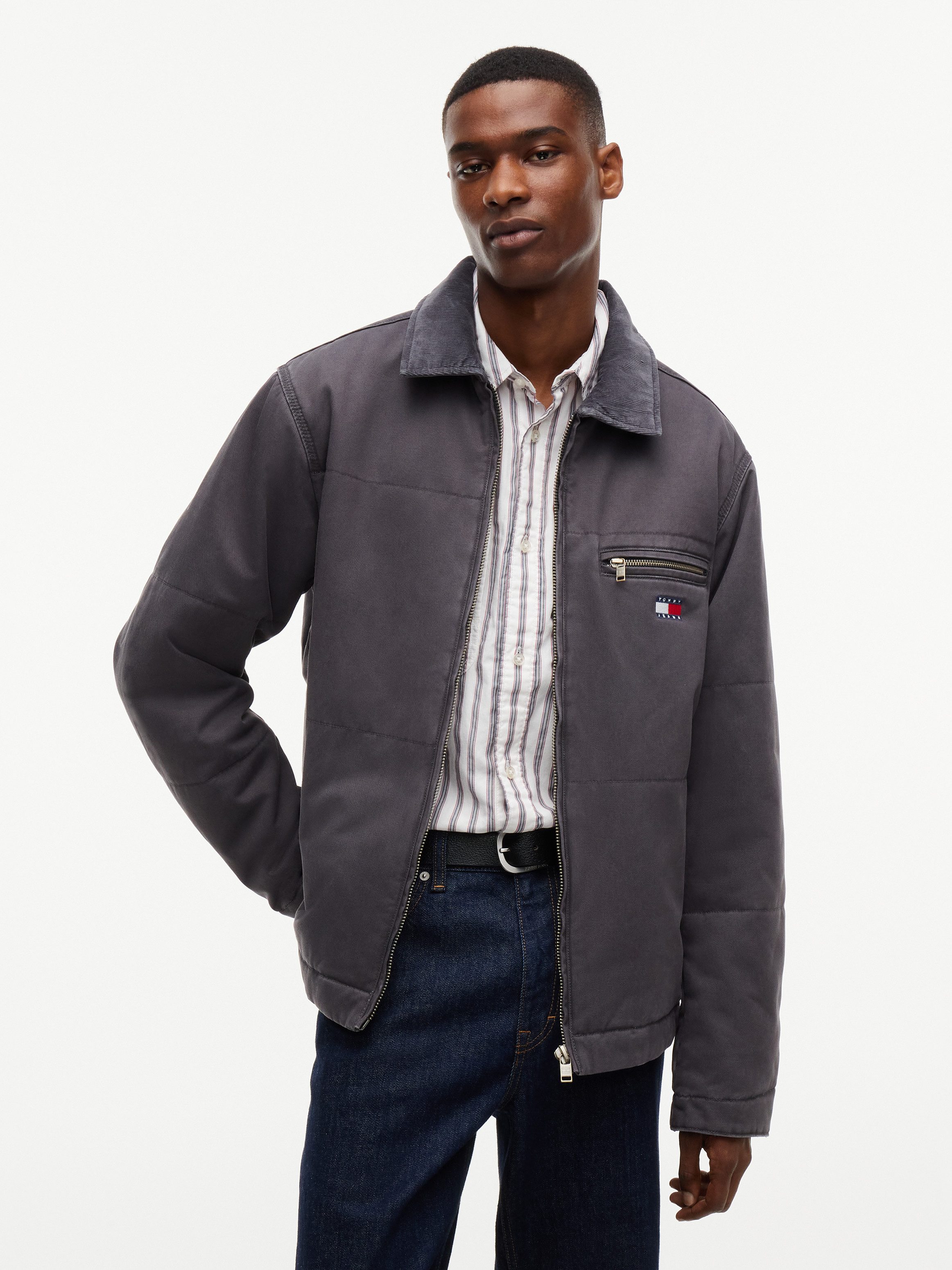 Tommy Jeans Anorak QUILTED COTTON JACKET Regular fit mit Reißverschlusstaschen