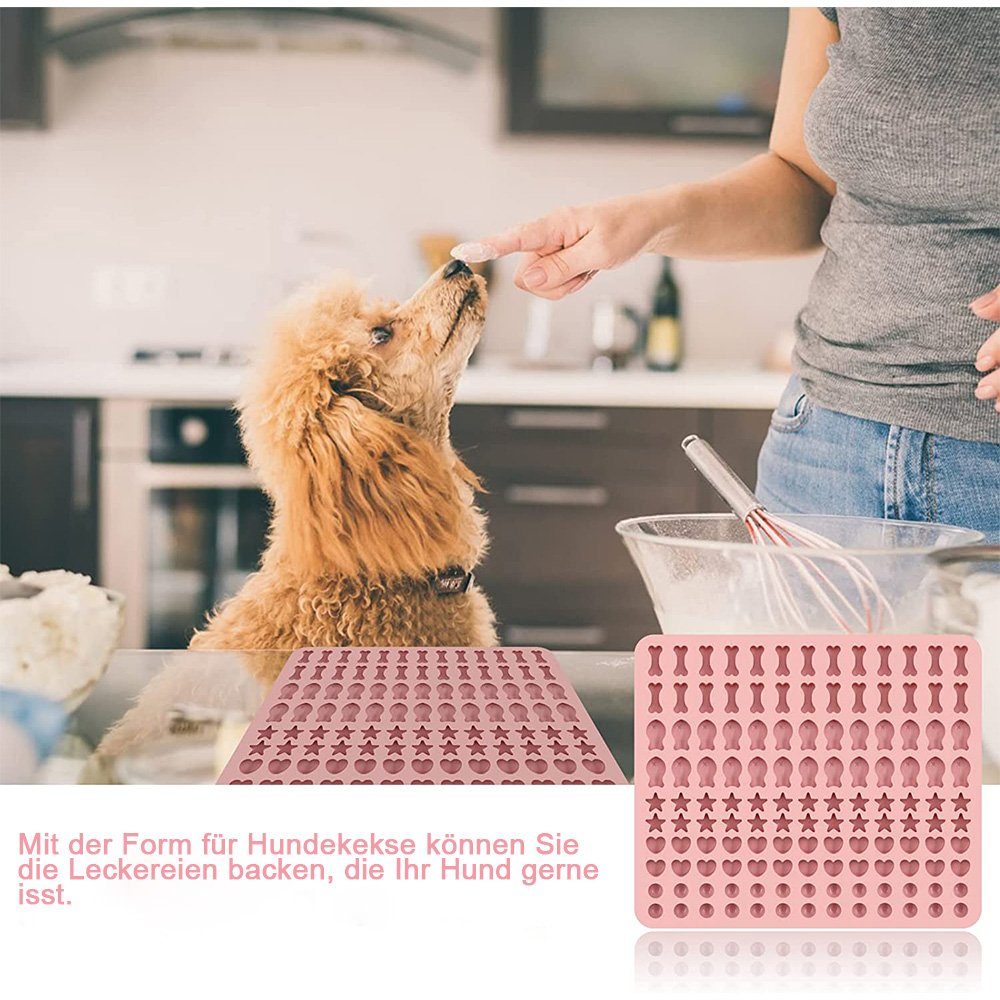 zggzerg Backmatte Hundekekse Hundekekse, Backmatte Silikon Rosa für und Backform Leckerlis