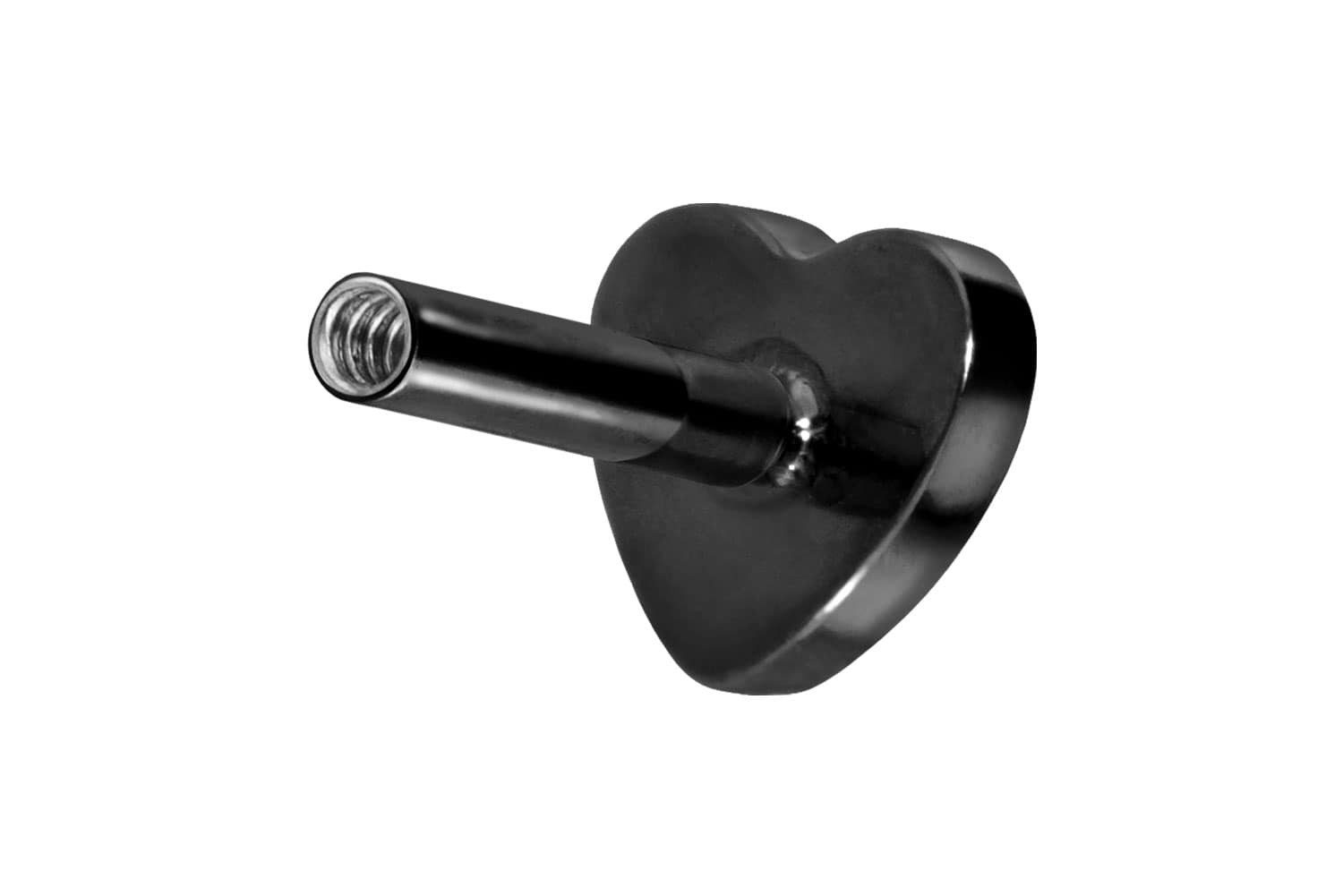 Piercing-Set Titan Labret mit Innengewinde ohne Kugel HERZ