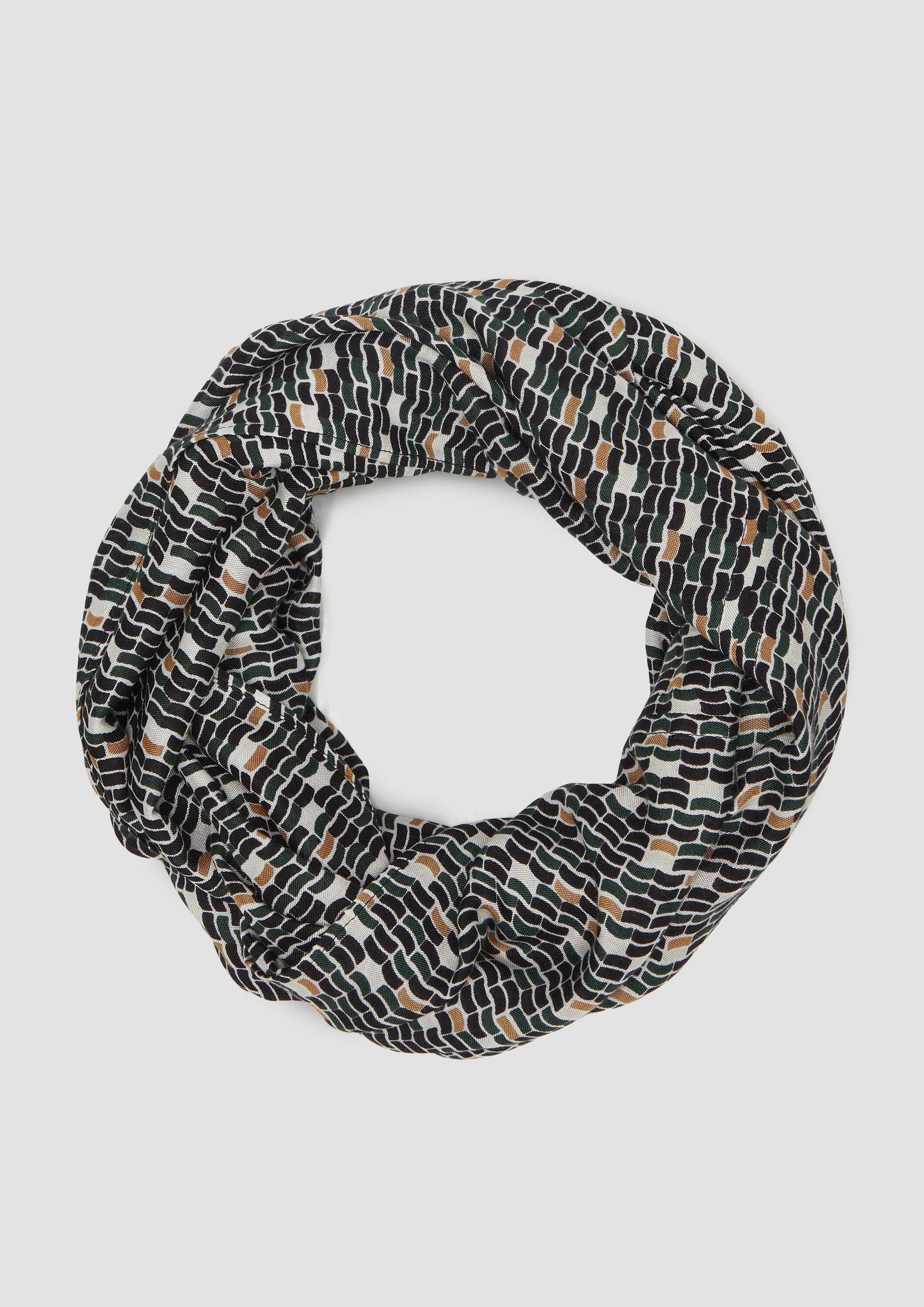 s.Oliver Loop Snood, Viskose-Snood mit abstraktem günstig online kaufen